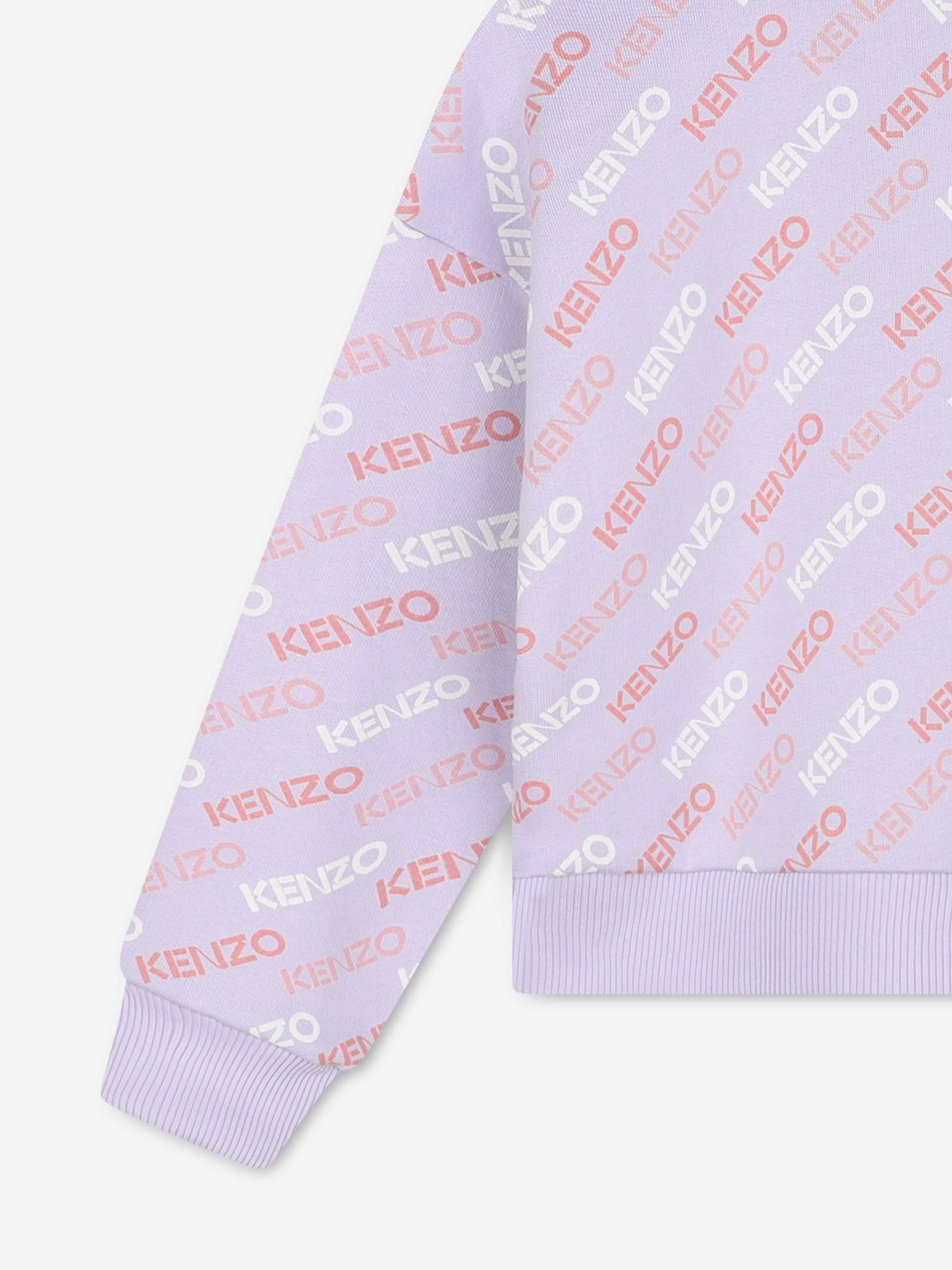 KENZO Girls Logo-Print Sweatshirt in Lila