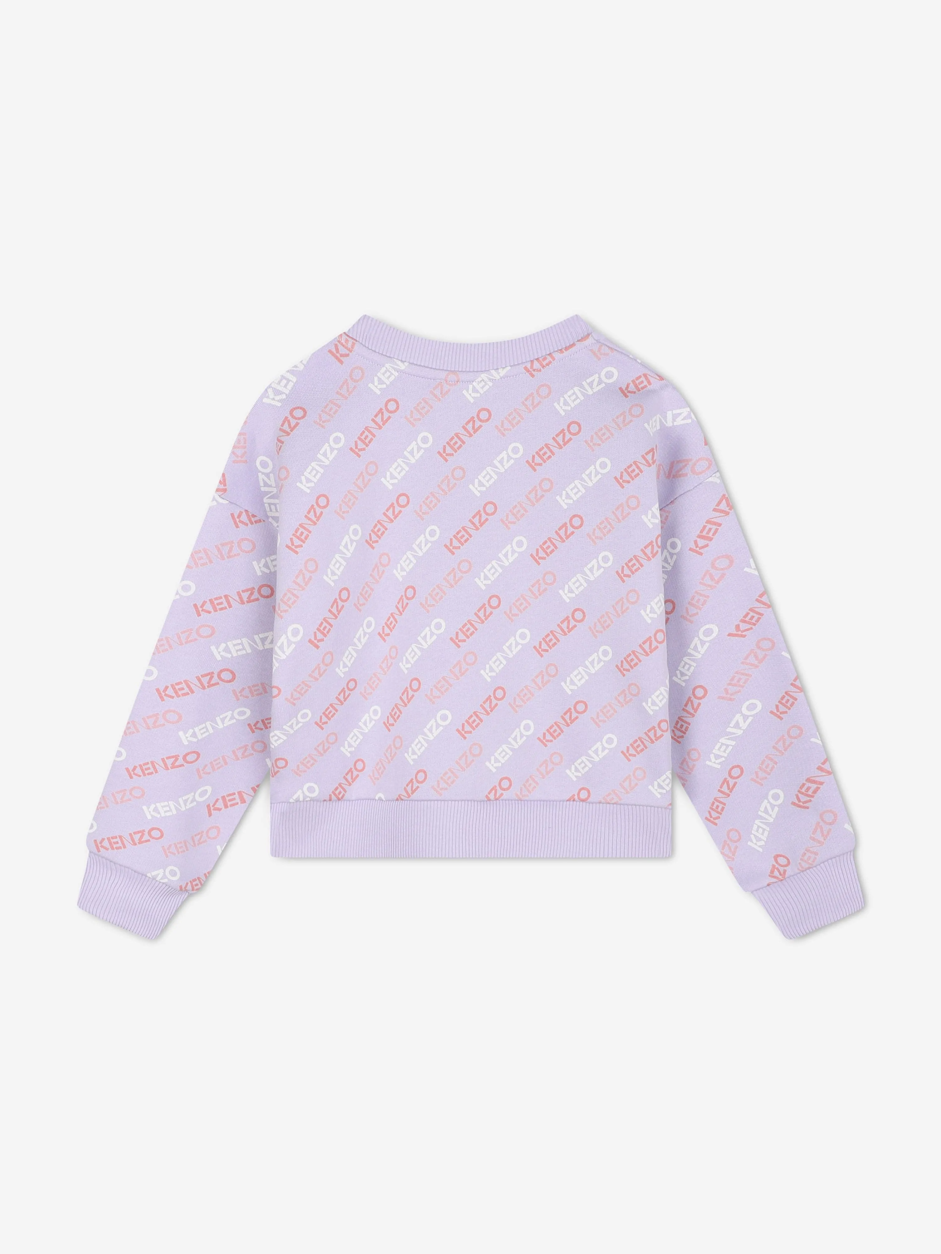 KENZO Girls Logo-Print Sweatshirt in Lila