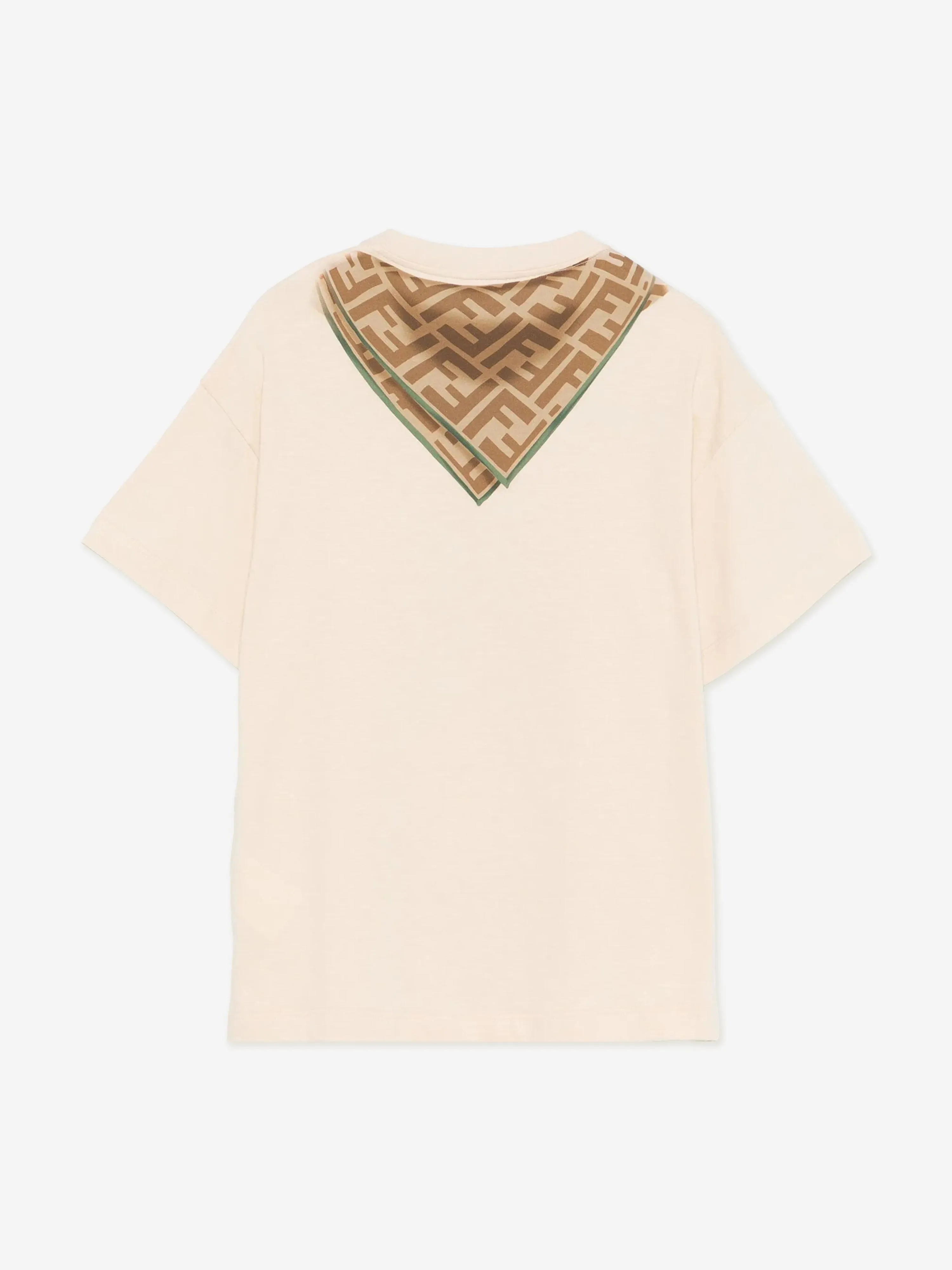 Kinder-Schal-Print T-Shirt in Beige