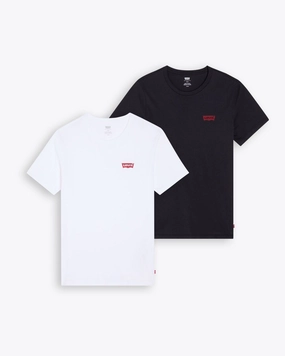 Levi's® 2-Pack Housemark Graphic Crewneck Tees - White / Caviar