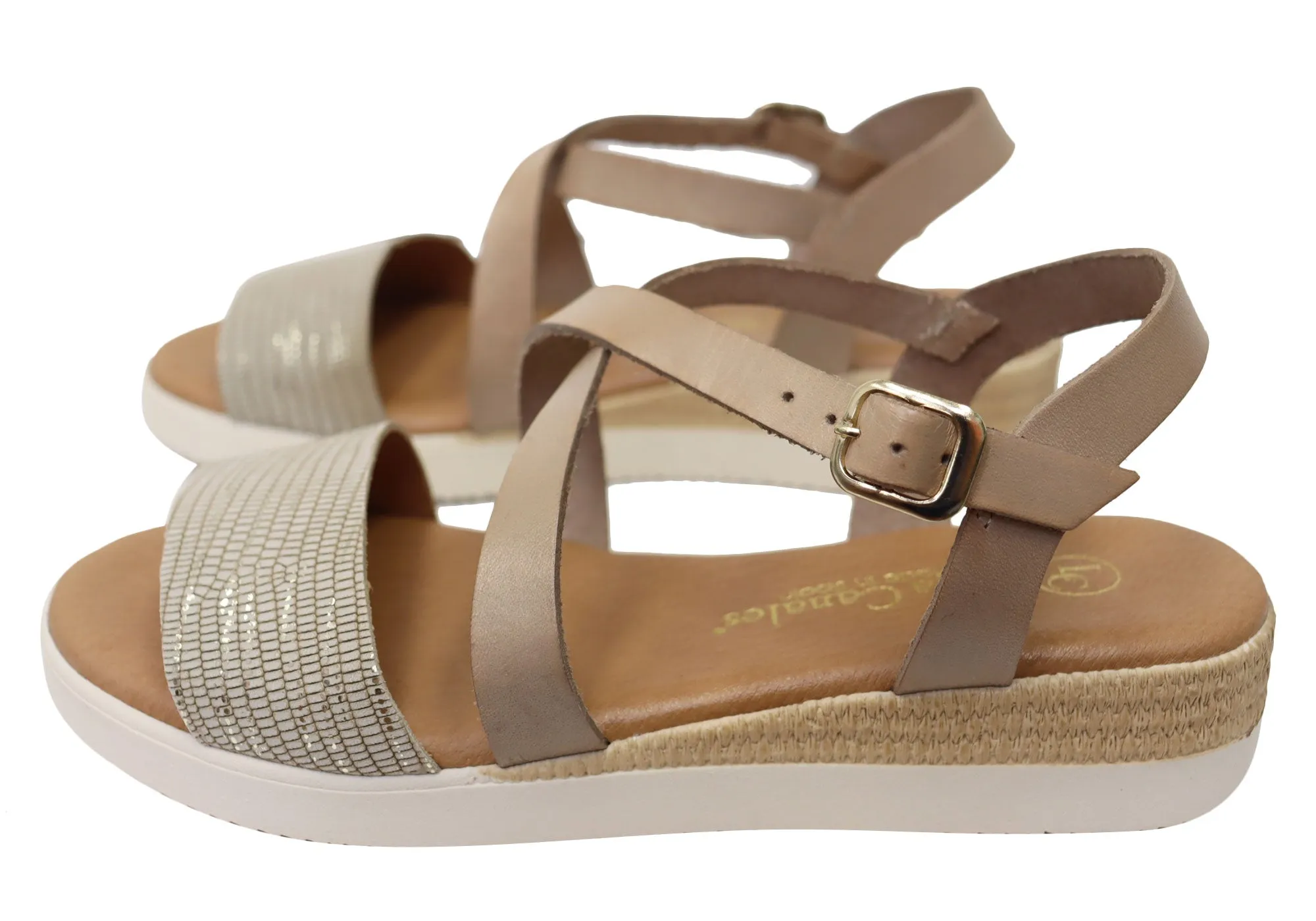 Lola Canales Cambridge Bequeme Damen-Ledersandalen Hergestellt in Spanien Lola Canales Schuhe