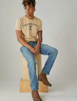 Lucky Brand Yellowstone Bogen-Logo T-Shirt Ingwerwurzel Lucky Brand