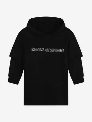 MARC JACOBS Mädchen Kapuzenpullover-Kleid in Schwarz