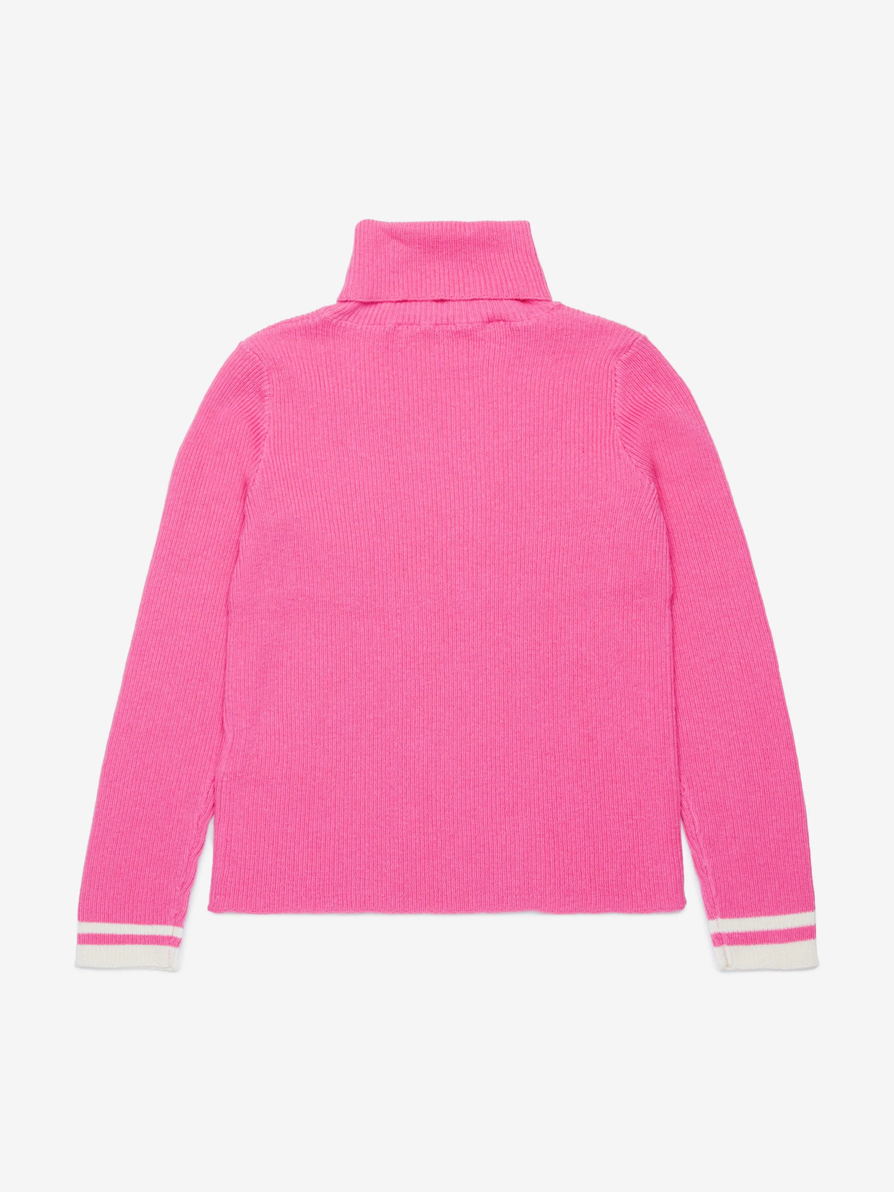 MARNI Mädchen Strickrollkragenpullover in Rosa