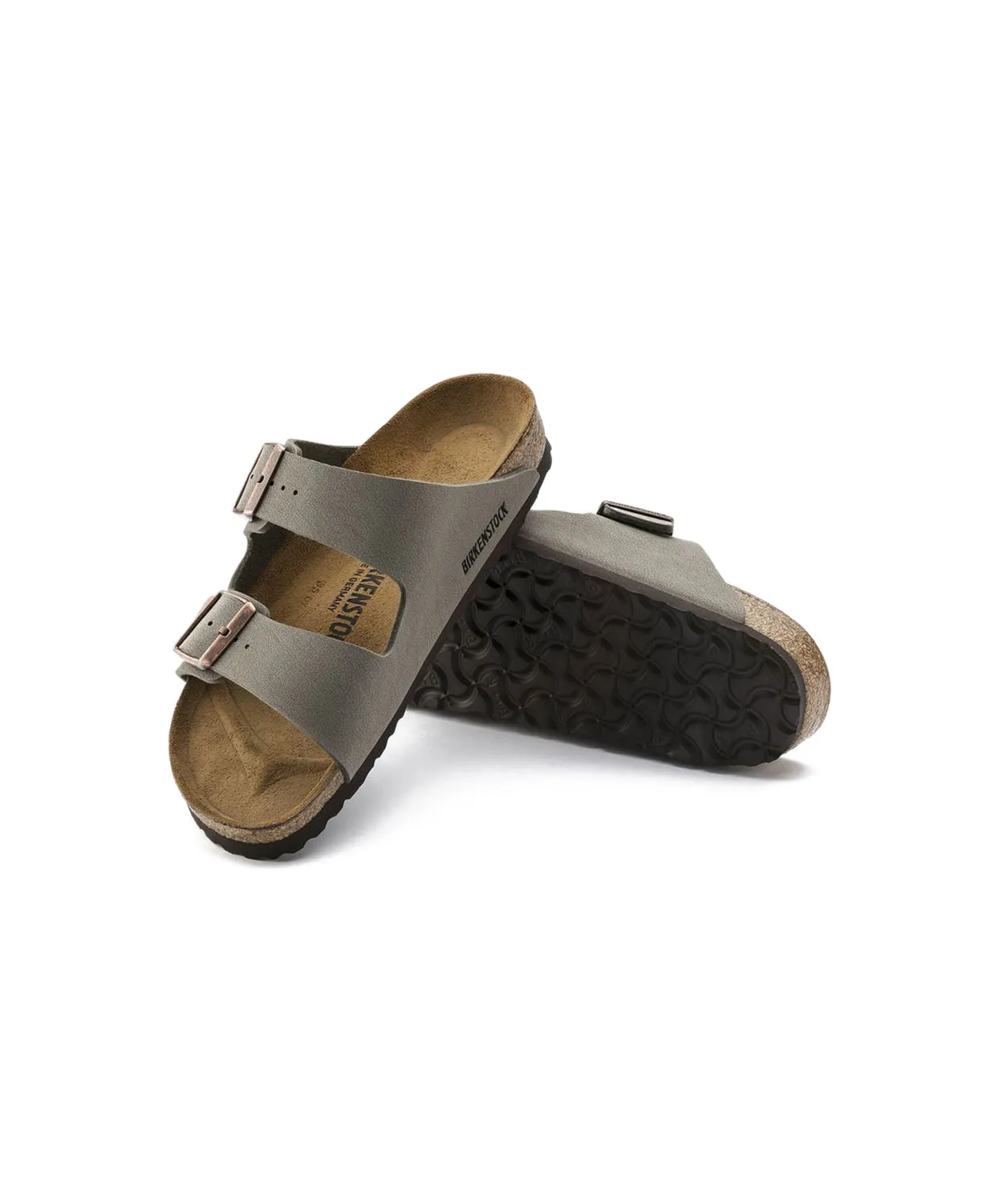 Mens Birkenstock Shoes Birkenstock Arizona BirkiBuc Stone Sandals