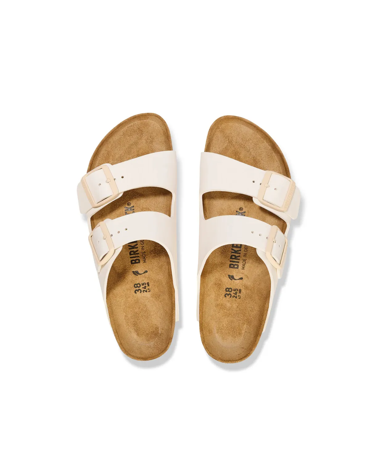 Mens Birkenstock Shoes Birkenstock Arizona Birko-Flor Eggshell Sandals