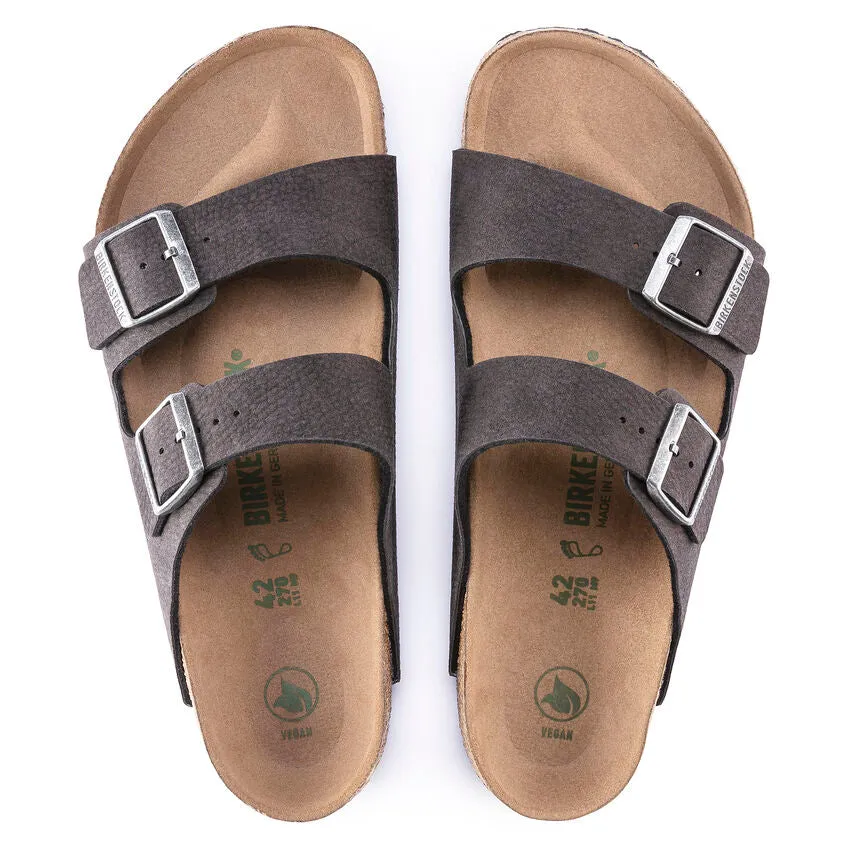 Mens Birkenstock Shoes Birkenstock Arizona Synthetic Soft Desert Dust Black Vegan Sandals