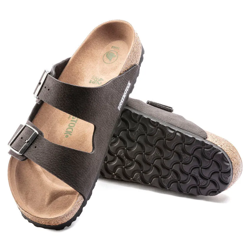 Mens Birkenstock Shoes Birkenstock Arizona Synthetic Soft Desert Dust Black Vegan Sandals