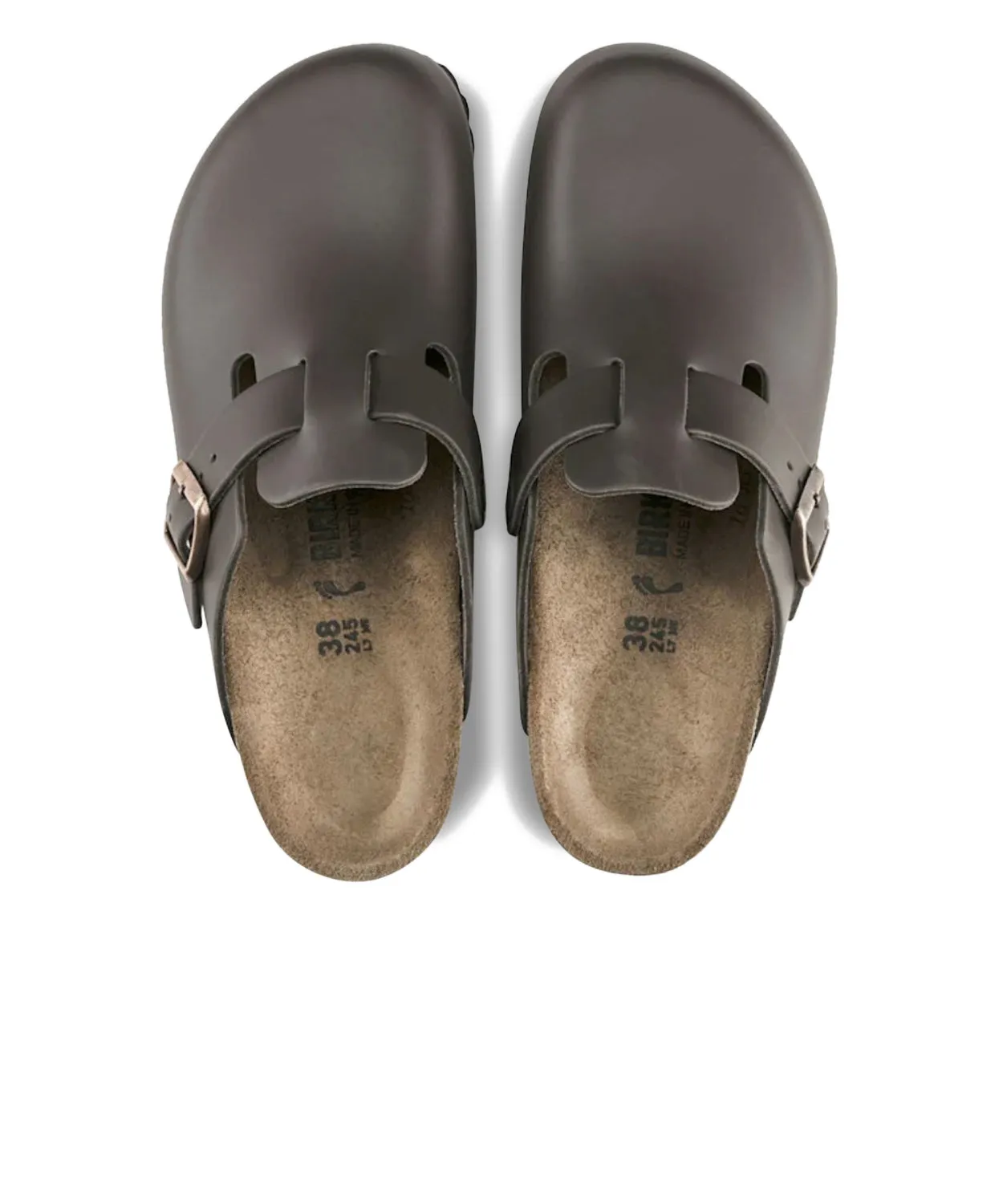 Mens Birkenstock Shoes Birkenstock Boston Leather Dark Brown Clogs