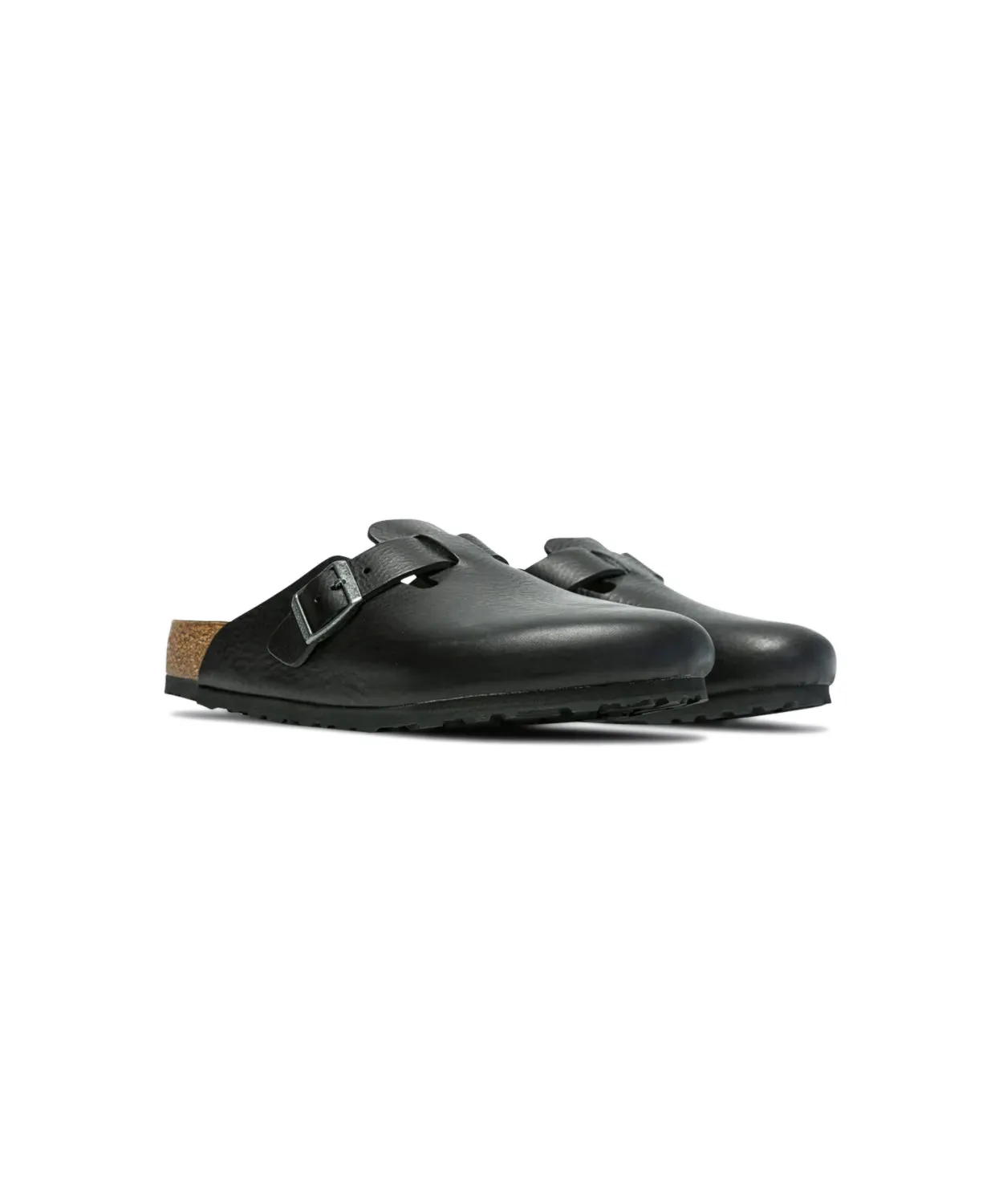 Mens Birkenstock Shoes Birkenstock Boston Leather Vintage Wood Black Clogs