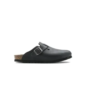 Mens Birkenstock Shoes Birkenstock Boston Oiled Leather Black Clogs
