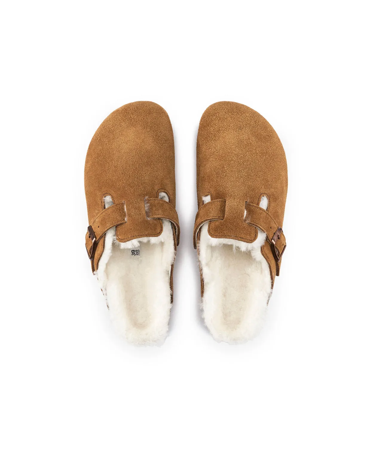 Mens Birkenstock Shoes Birkenstock Boston Suede Leather Shearling Mink Clogs