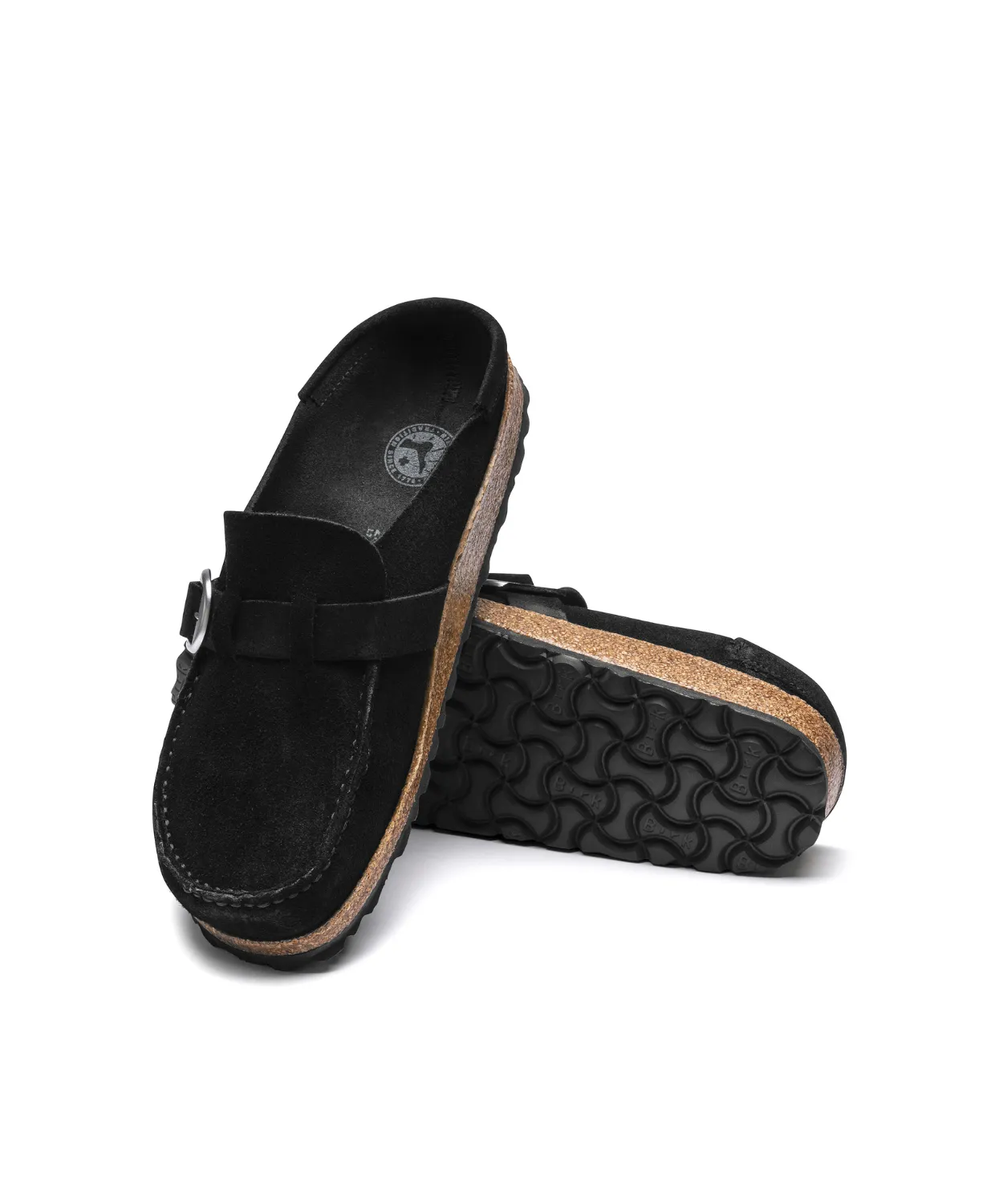 Mens Birkenstock Shoes Birkenstock Buckley Leather Suede Black Clogs