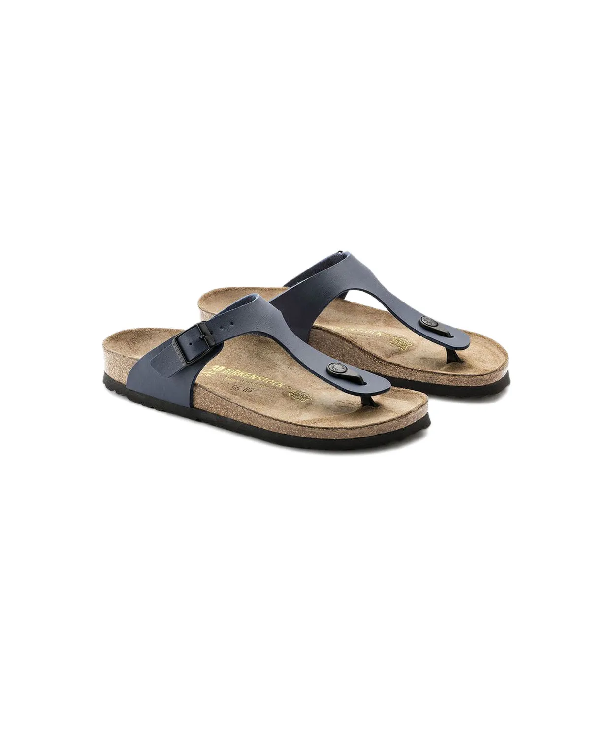 Mens Birkenstock Shoes Birkenstock Gizeh Birko-Flor Blue Sandals