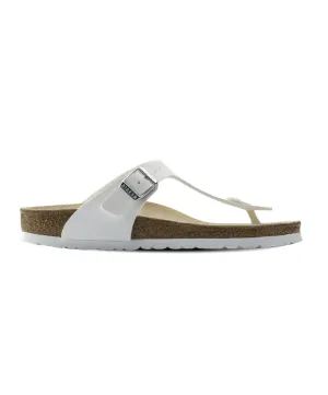 Mens Birkenstock Shoes Birkenstock Gizeh Birko-Flor White Sandals
