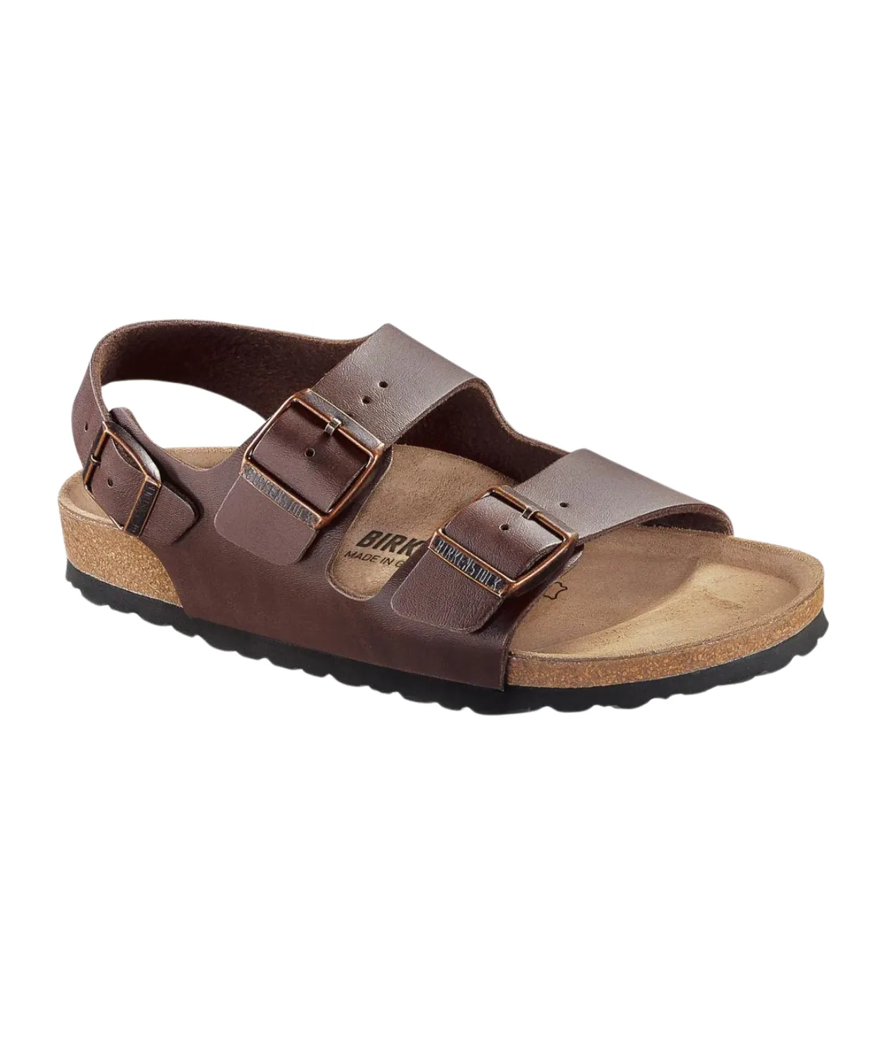 Mens Birkenstock Shoes Birkenstock Milano Birko-Flor Dark Brown Sandals