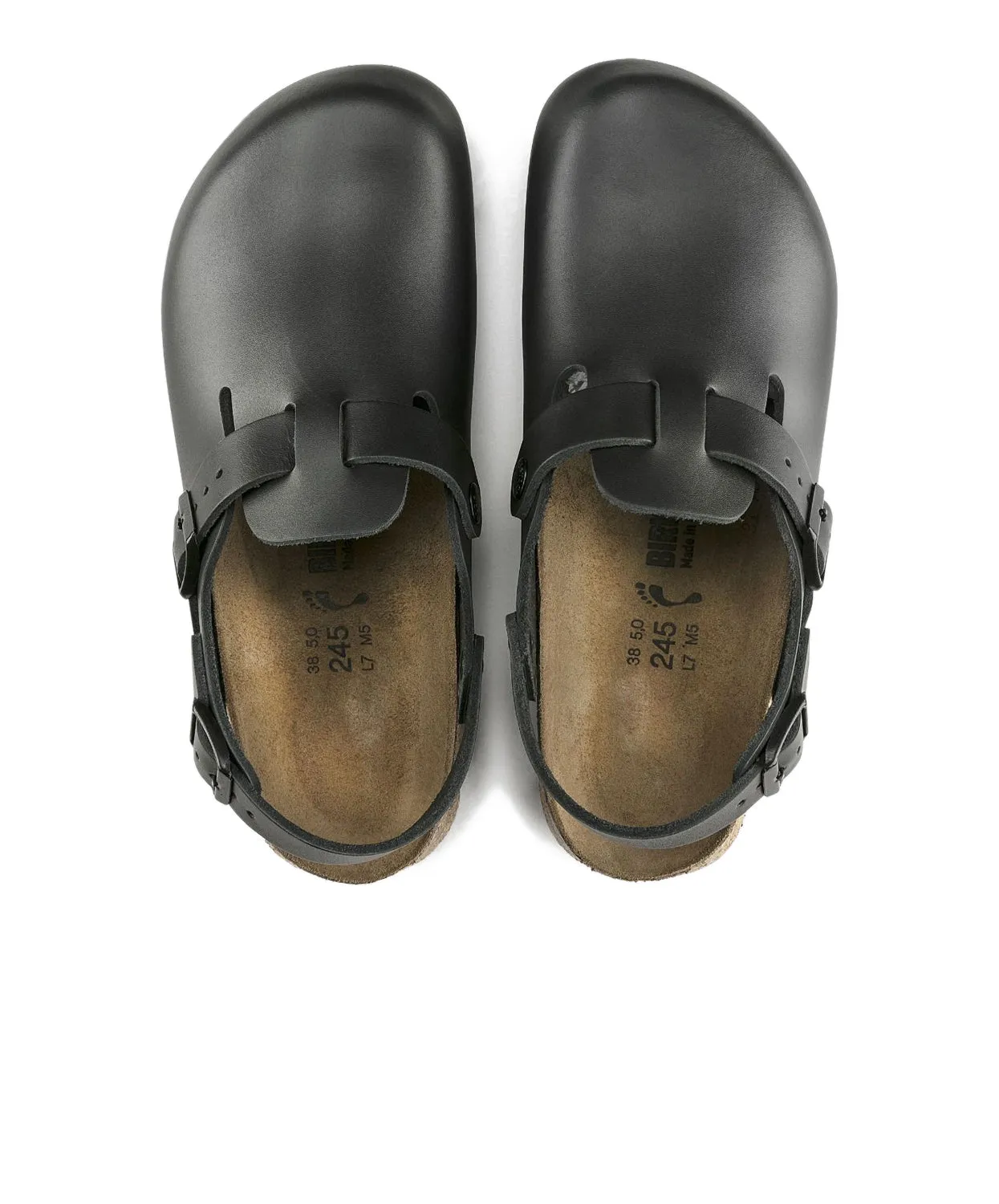 Mens Birkenstock Shoes Birkenstock Tokio Leather Black Supergrip Clogs