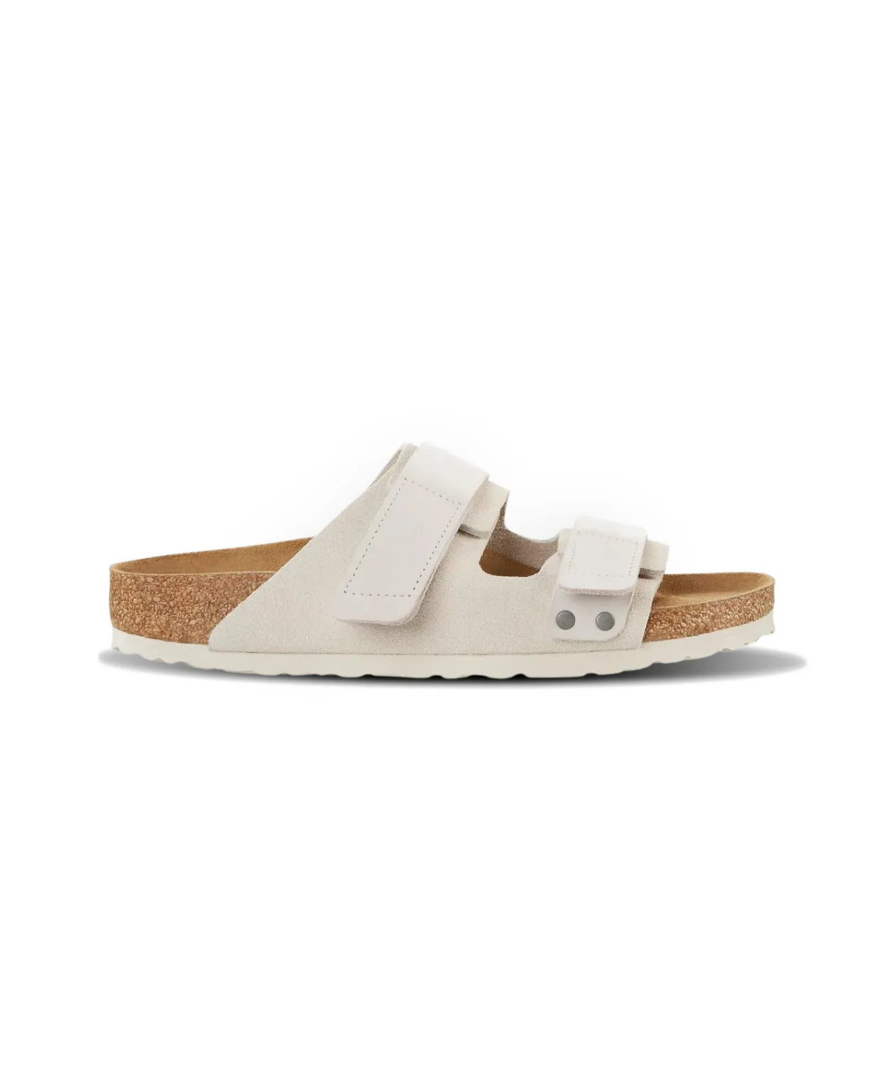 Mens Birkenstock Shoes Birkenstock Uji Suede/Nubuck Leather Antique White Sandals