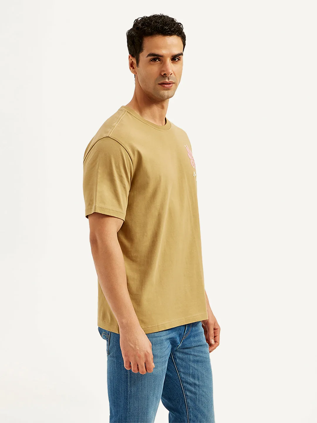 Men's Graphic Print Crew Neck T-Shirt