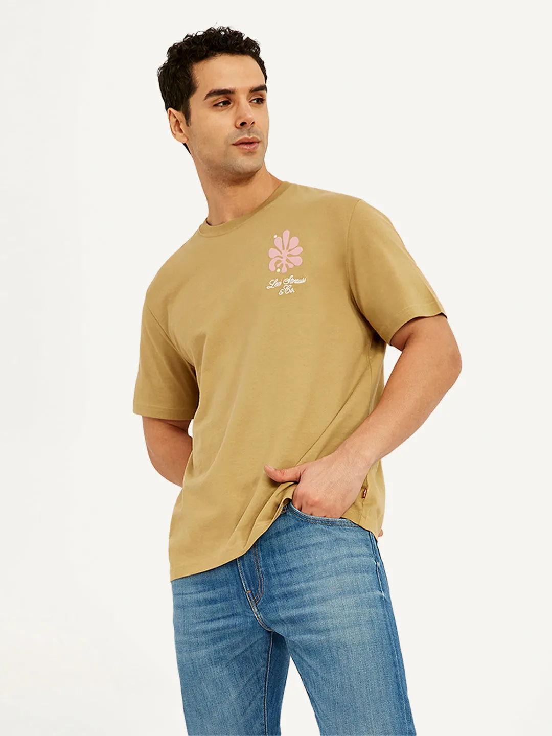 Men's Graphic Print Crew Neck T-Shirt