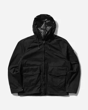 Herren Strick-Jersey-Explorer-Jacke aus Nylon Schwarz