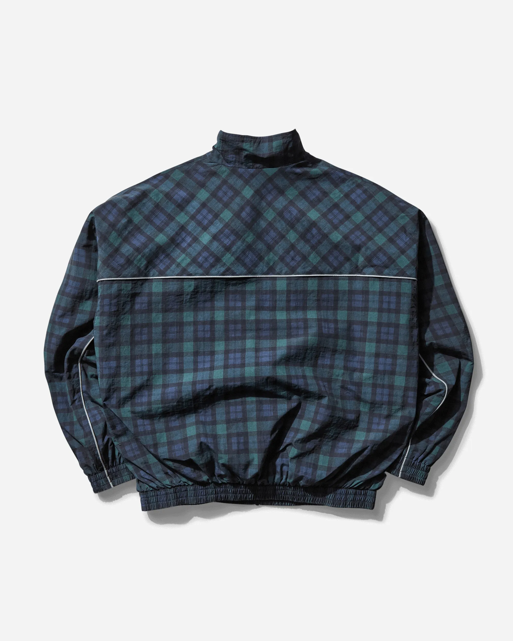 Herren Übergroße Trackjacke Schwarz Karo
