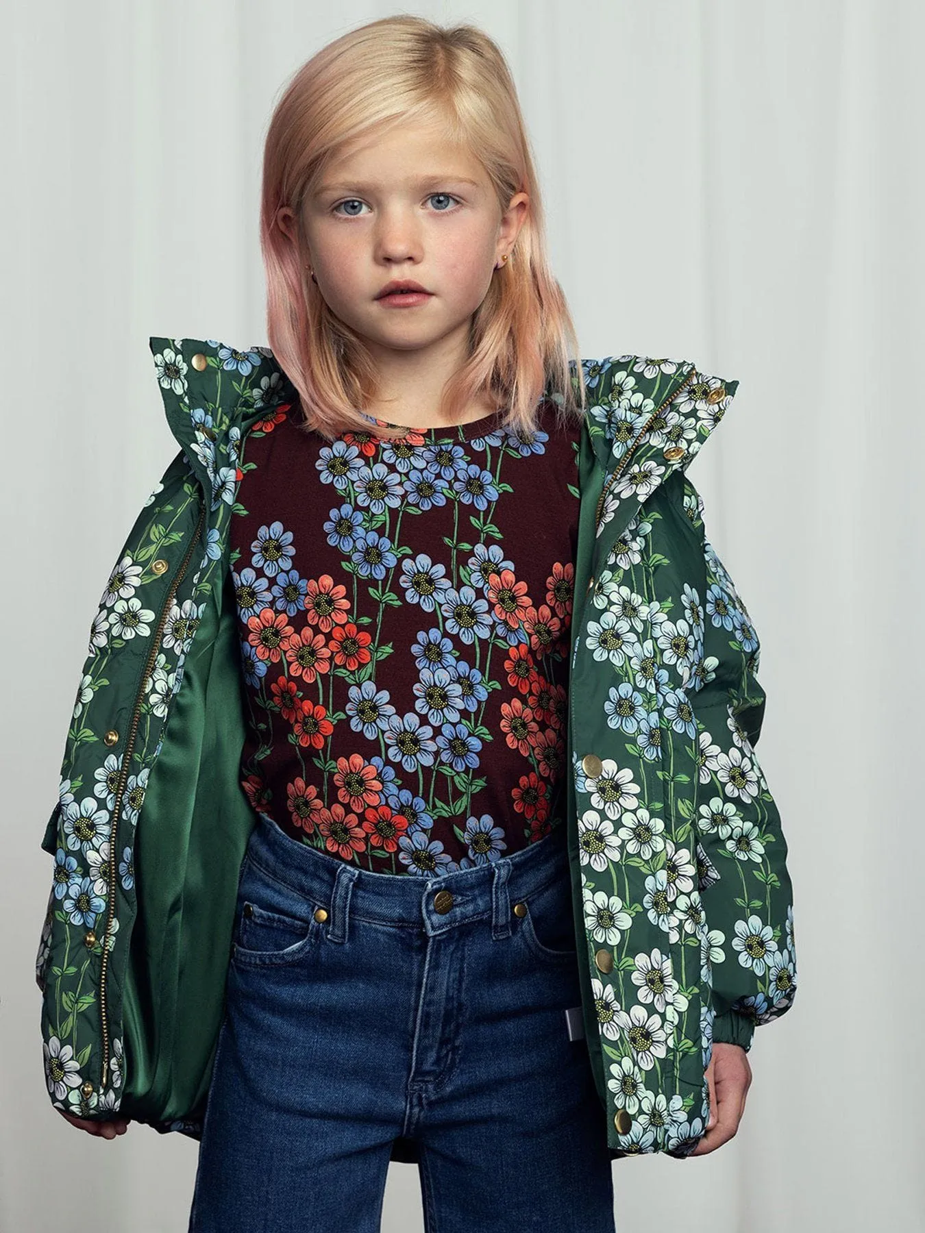 Mini Rodini Mädchen Gänseblümchen Langarm T-Shirt in Mehrfarbig