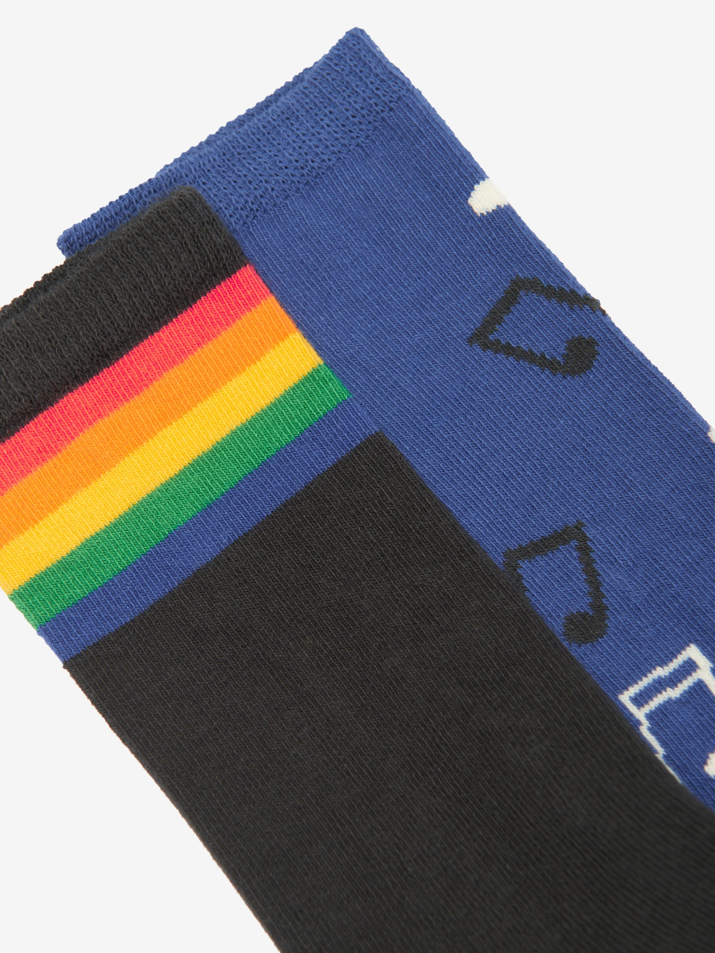 Mini Rodini Kinder Regenbogen 2er-Pack Socken-Set in Mehrfarben