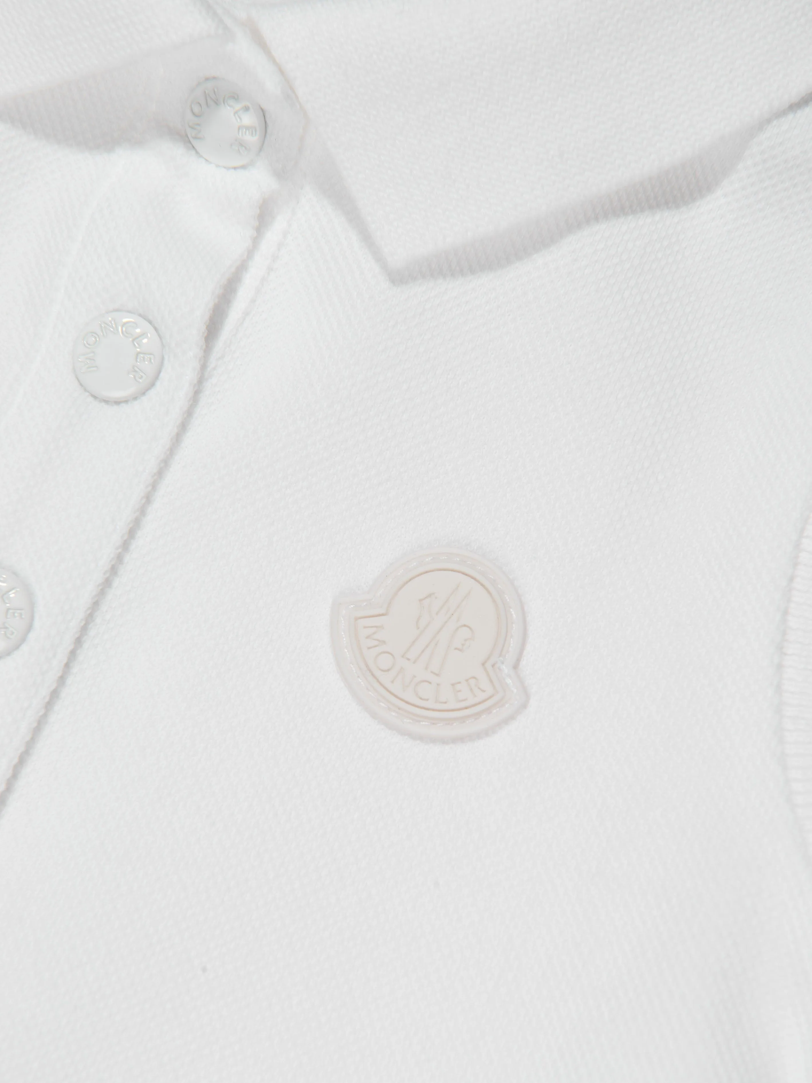 Moncler Enfant Ärmelloses Polo-Kleid für Baby-Mädchen in Weiß