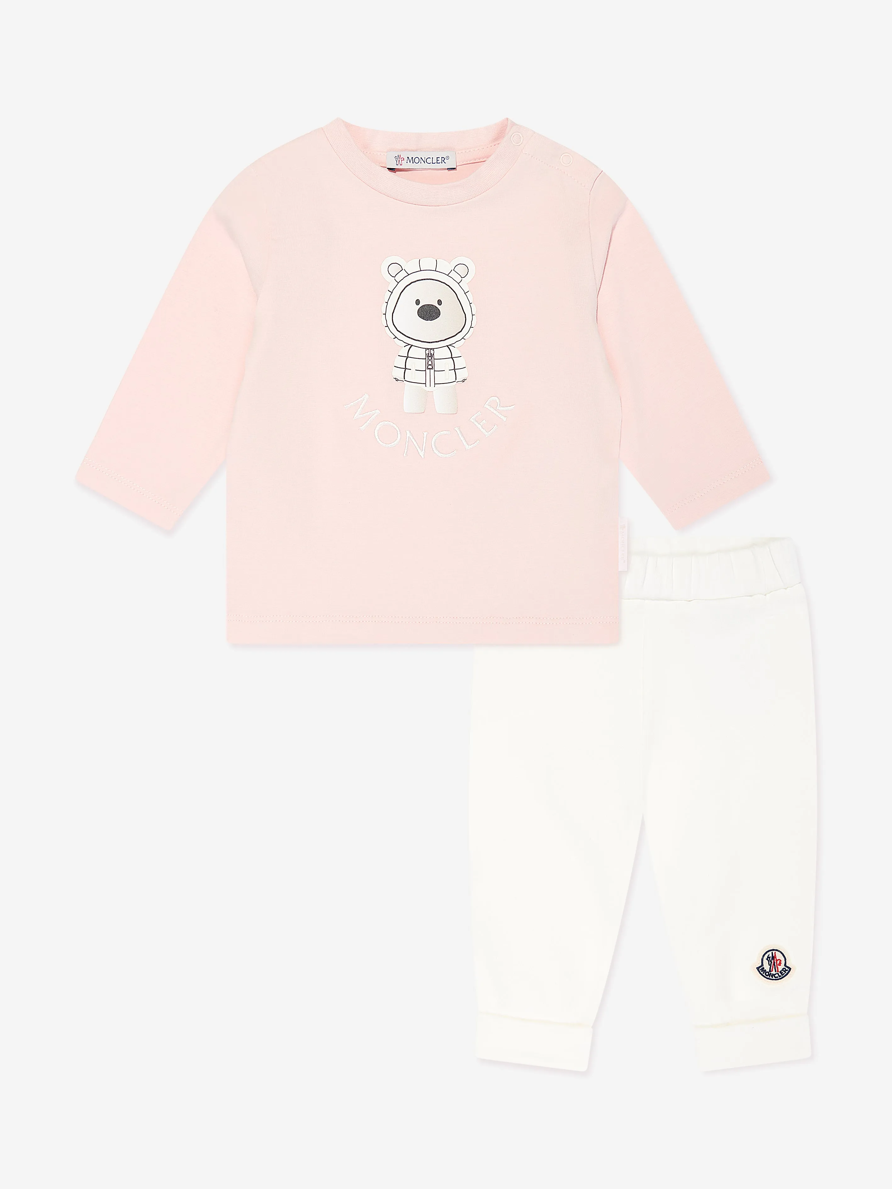 Moncler Enfant Baby Girls Teddy Bear Anzug in Rosa