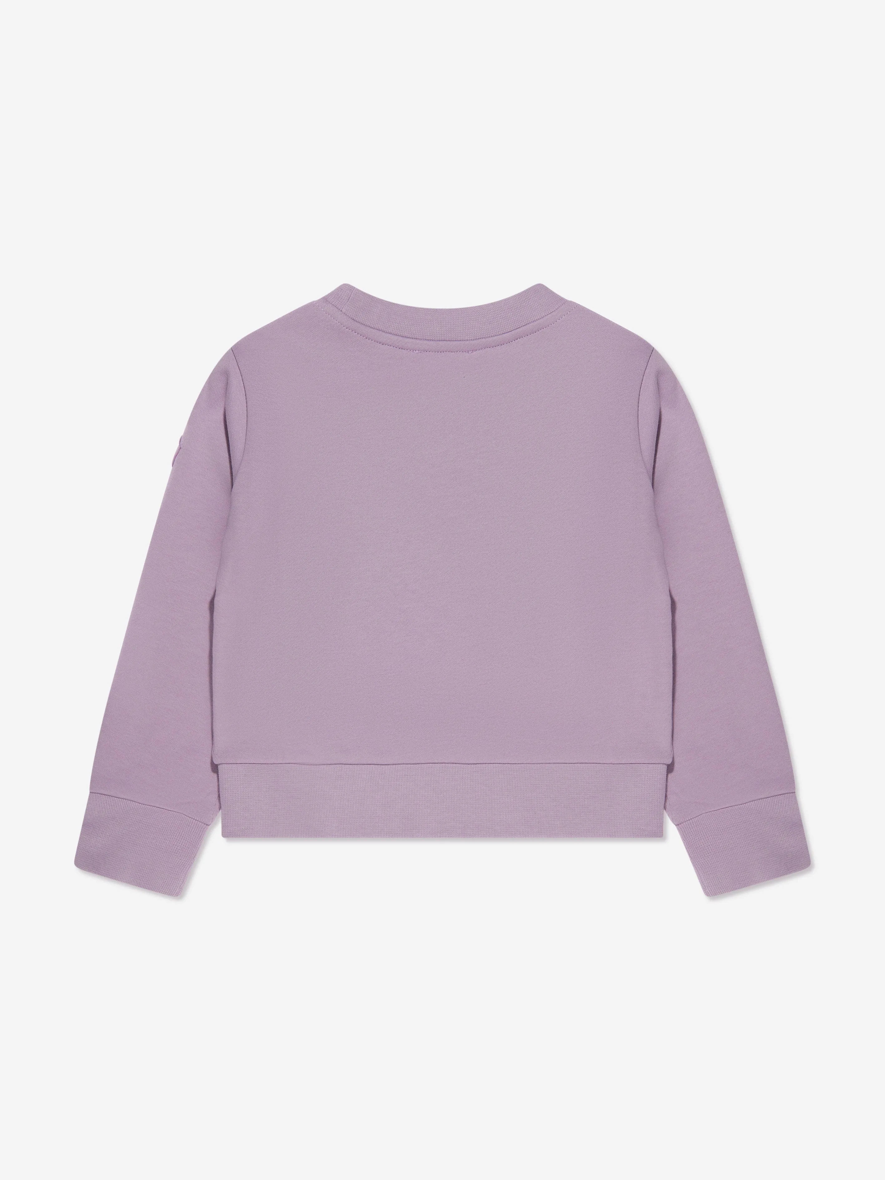 Moncler Enfant Mädchen Sweatshirt mit Grafikdruck in Lila