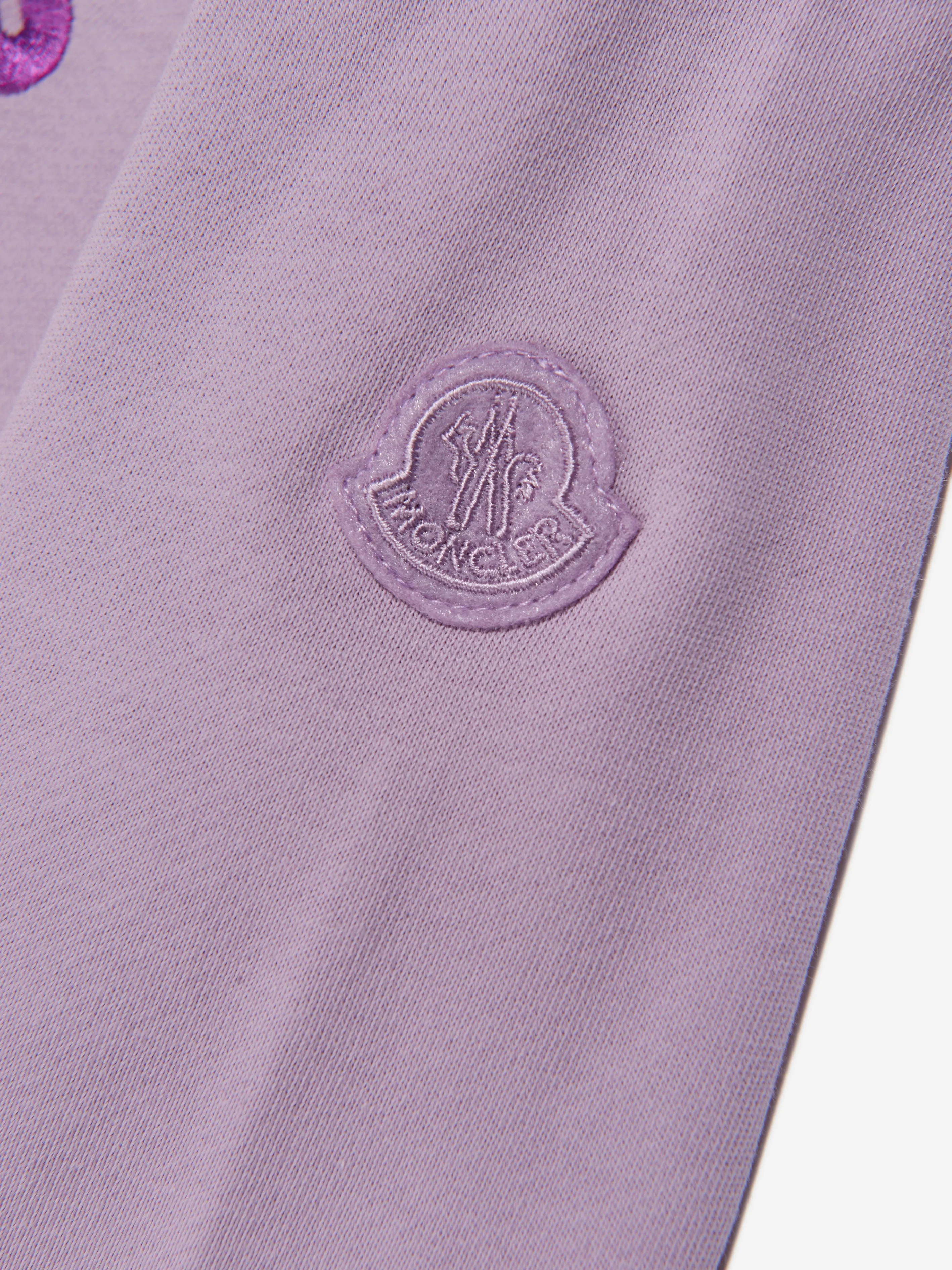 Moncler Enfant Mädchen Sweatshirt mit Grafikdruck in Lila