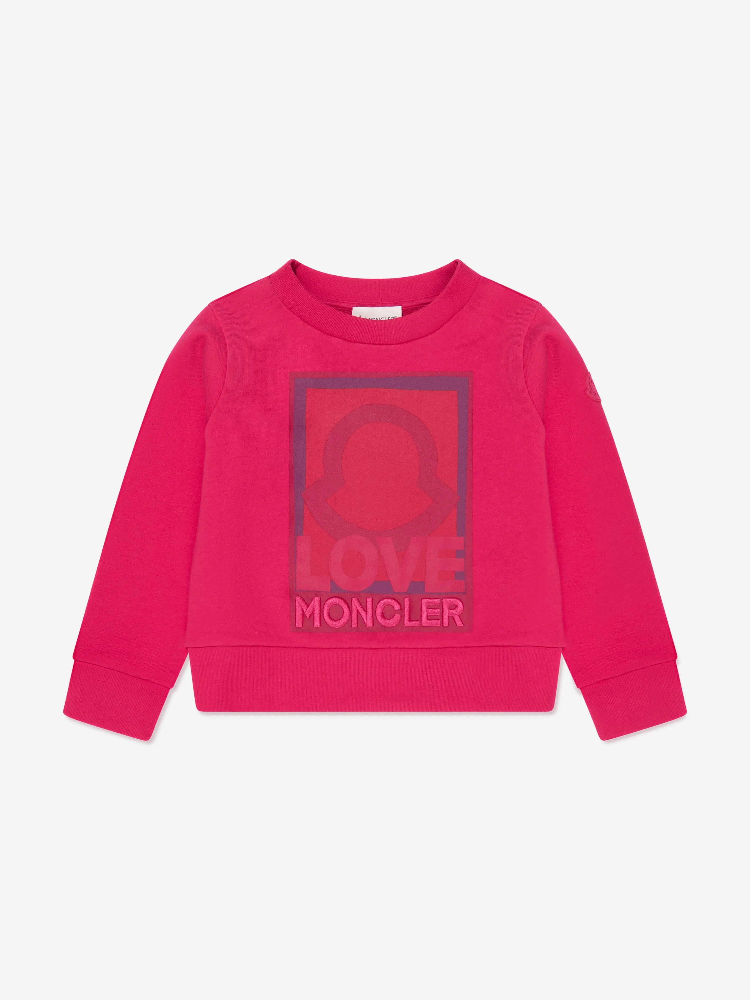 Moncler Enfant Mädchen Sweatshirt mit Grafikdruck in Rosa