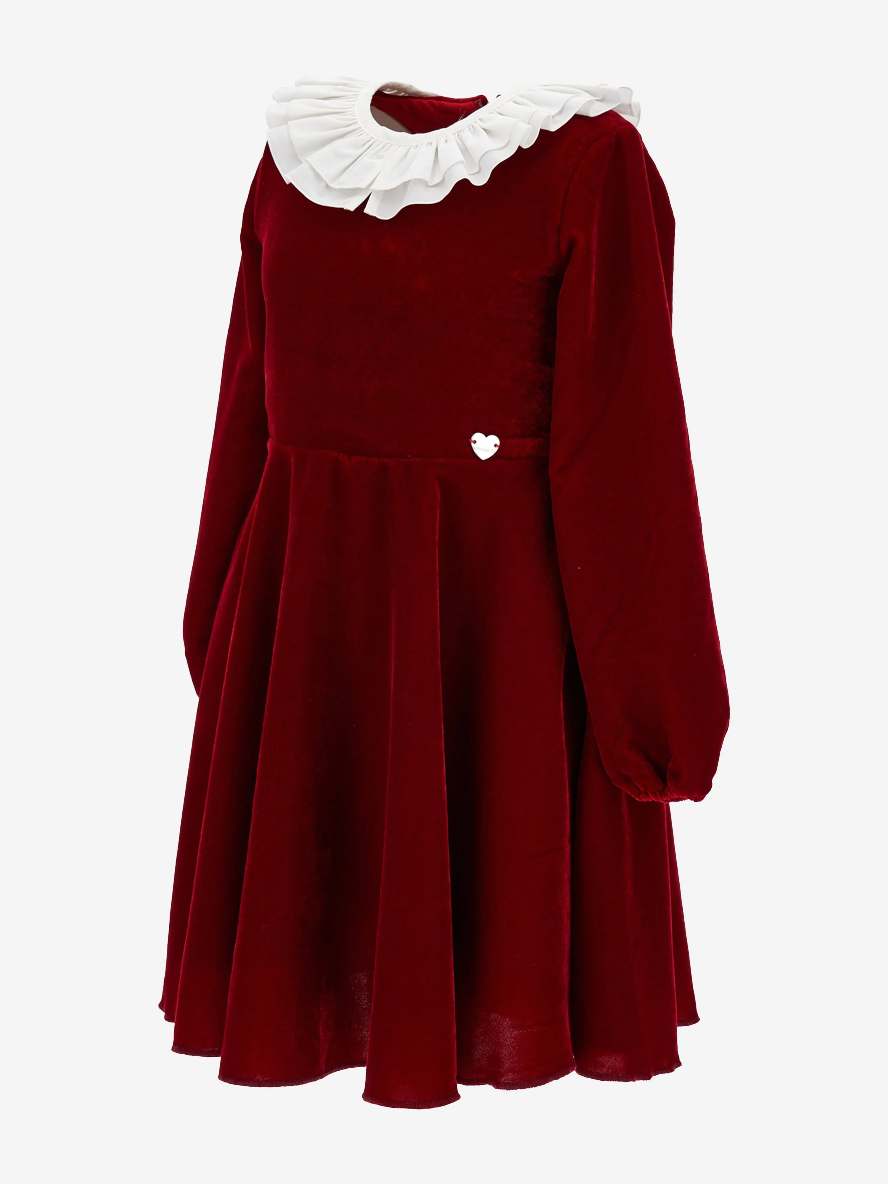 Monnalisa Mädchen Baumwoll-Kleid für besondere Anlässe in Rot