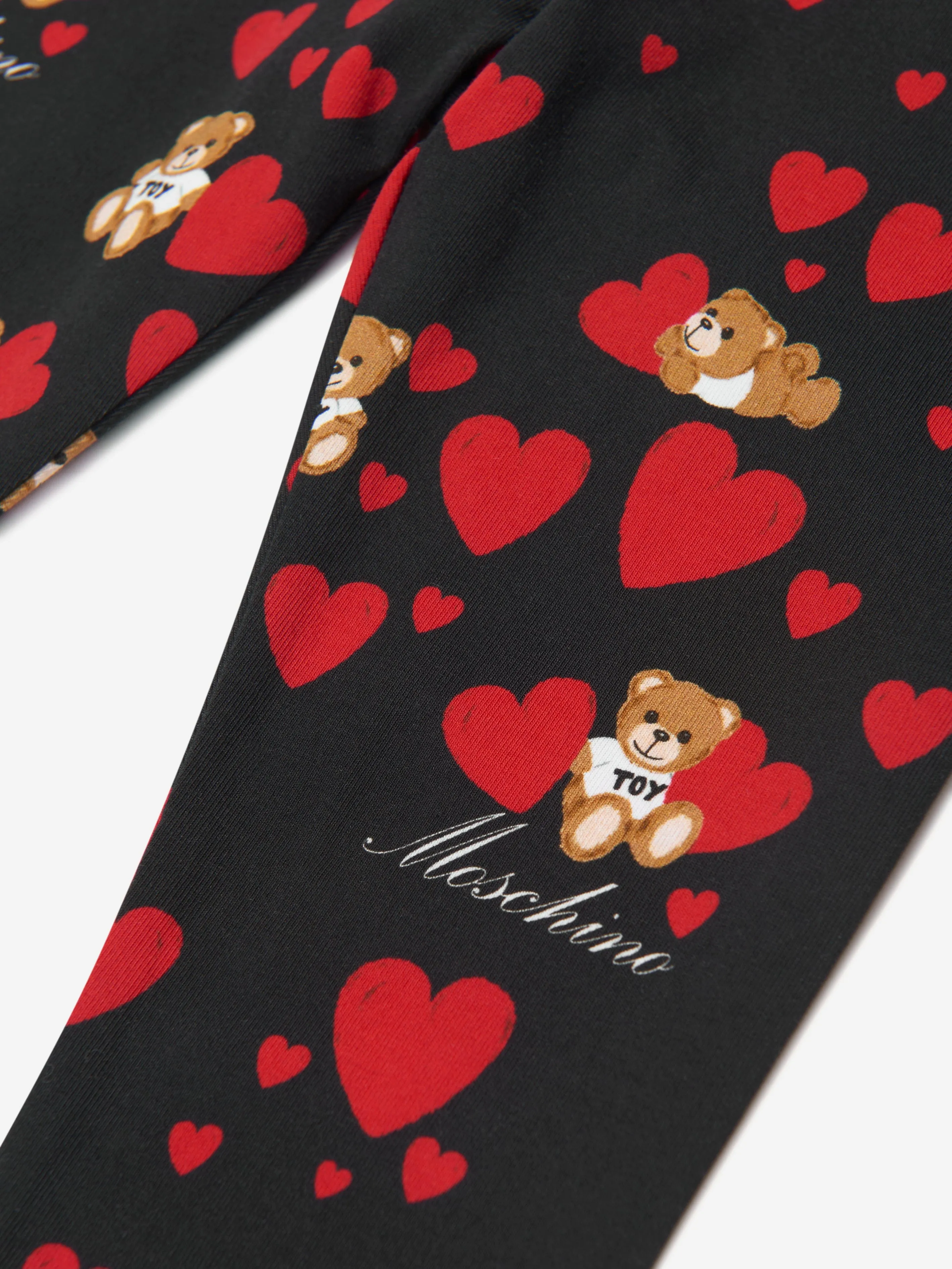 Moschino Baby Mädchen Teddy Herzen Leggings in Schwarz