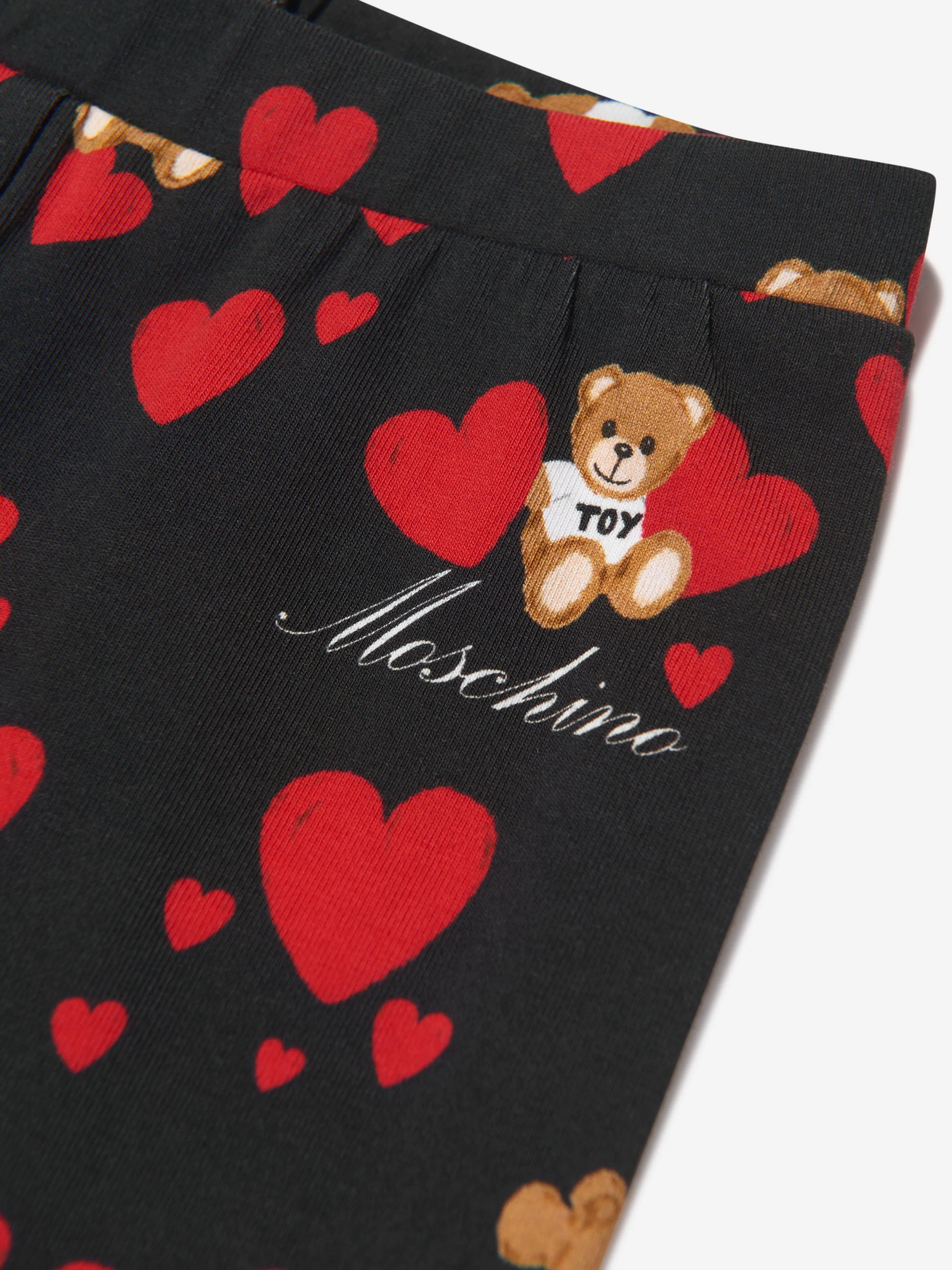 Moschino Baby Mädchen Teddy Herzen Leggings in Schwarz