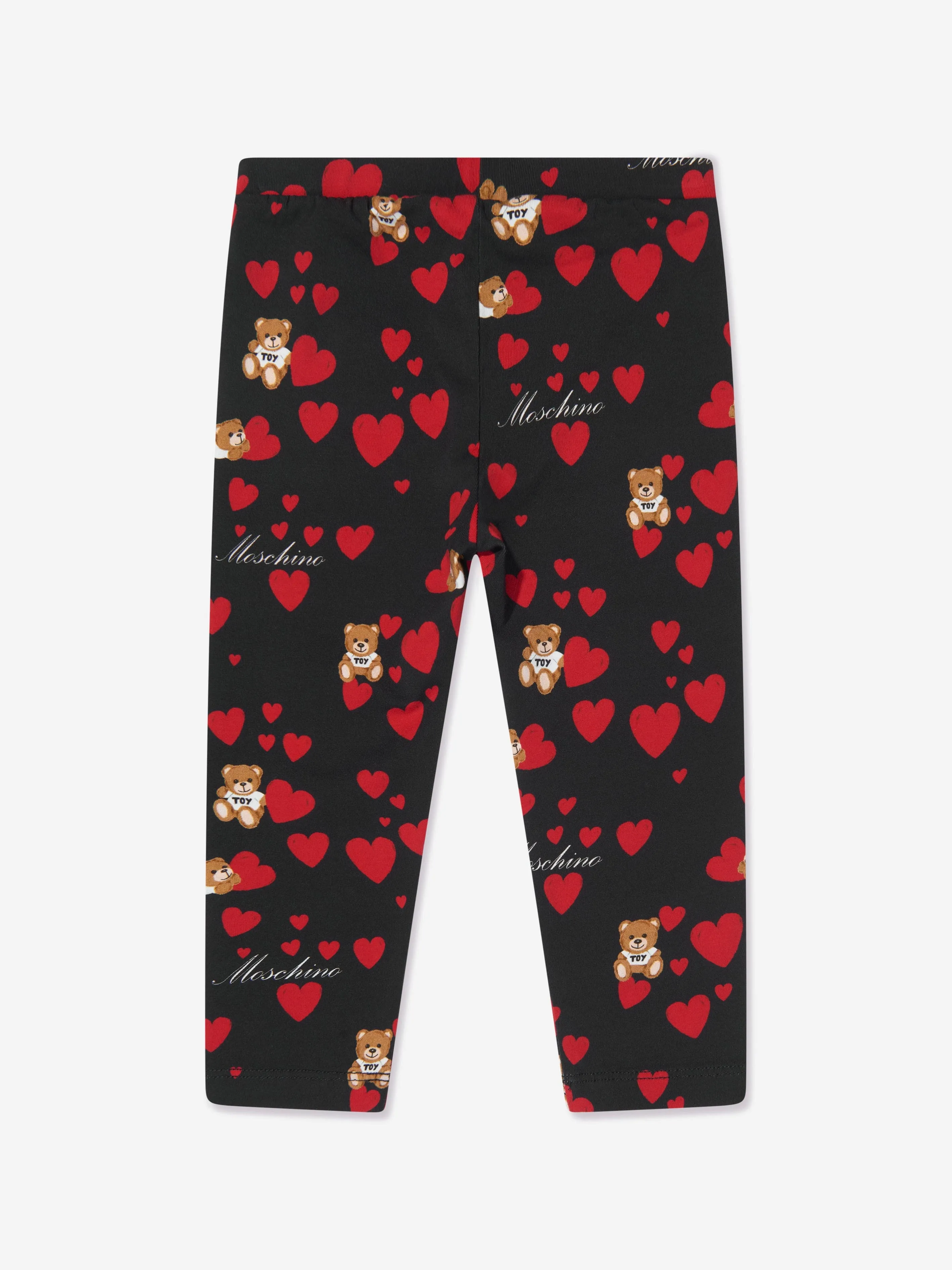 Moschino Baby Mädchen Teddy Herzen Leggings in Schwarz