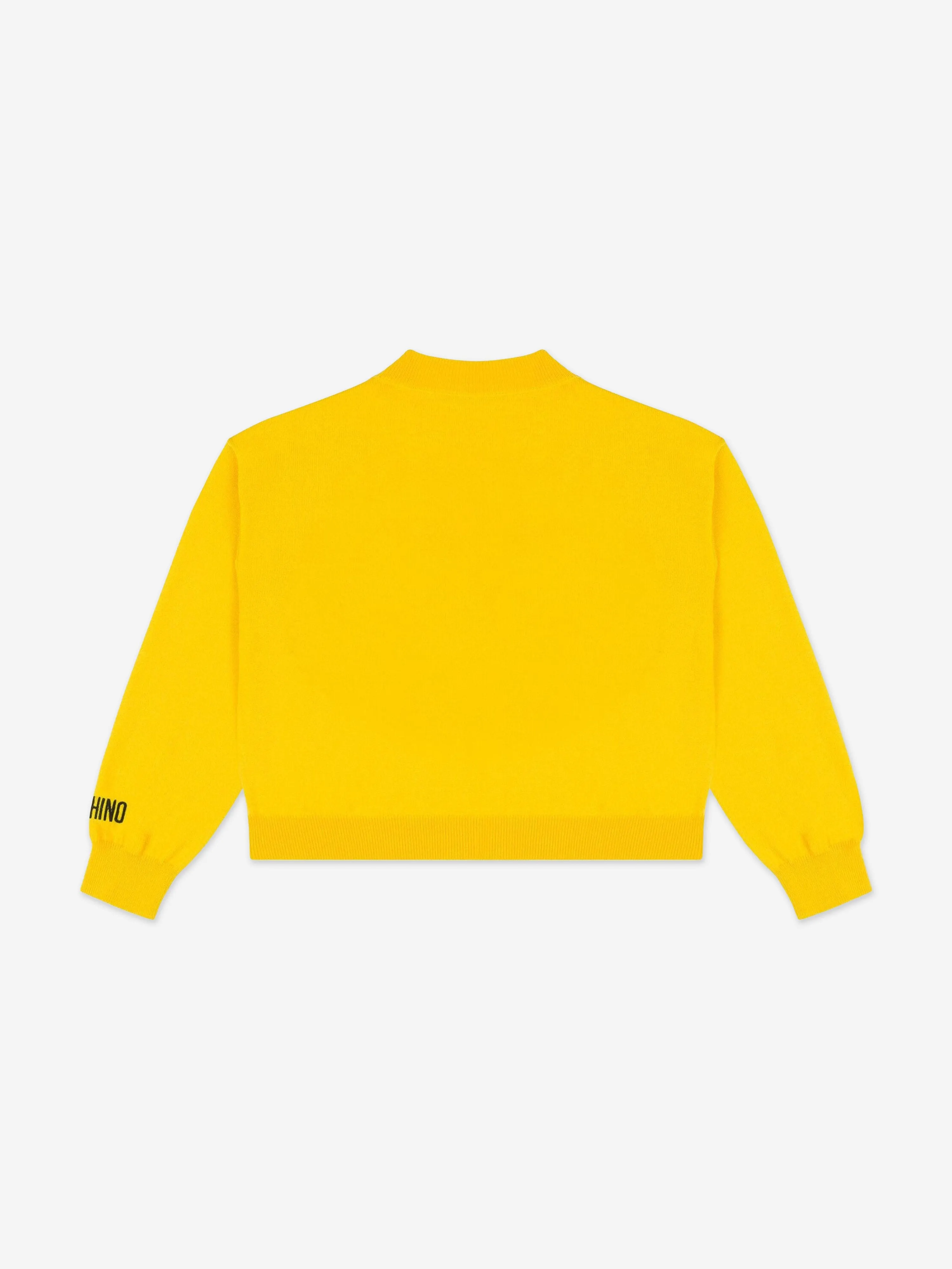 Moschino Kids Wollpullover mit Smiley-Gesicht in Gelb