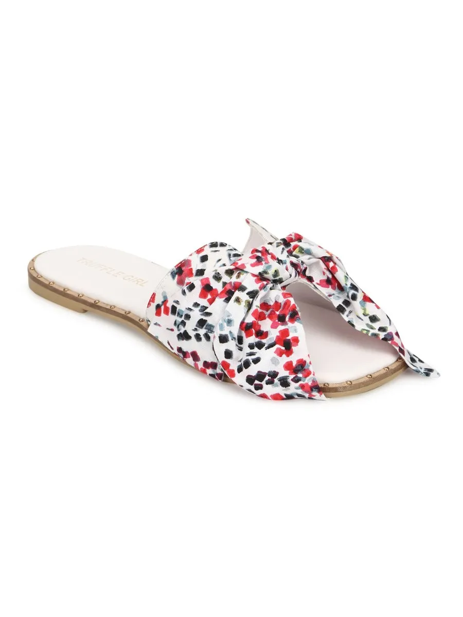Mehrfarbige Blumen-Schleifen-Slip-Ons