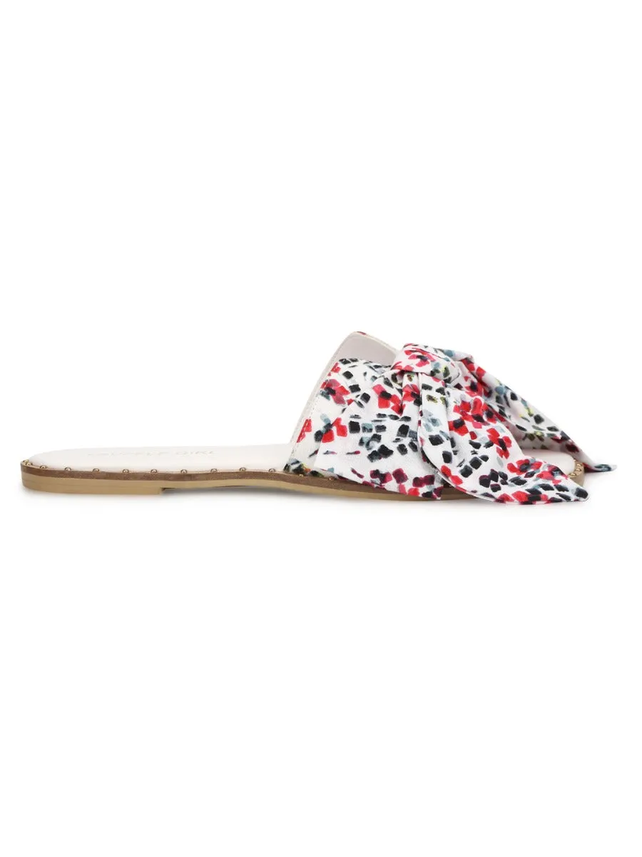 Mehrfarbige Blumen-Schleifen-Slip-Ons