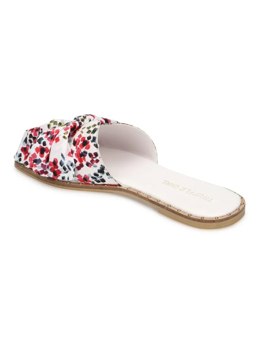 Mehrfarbige Blumen-Schleifen-Slip-Ons