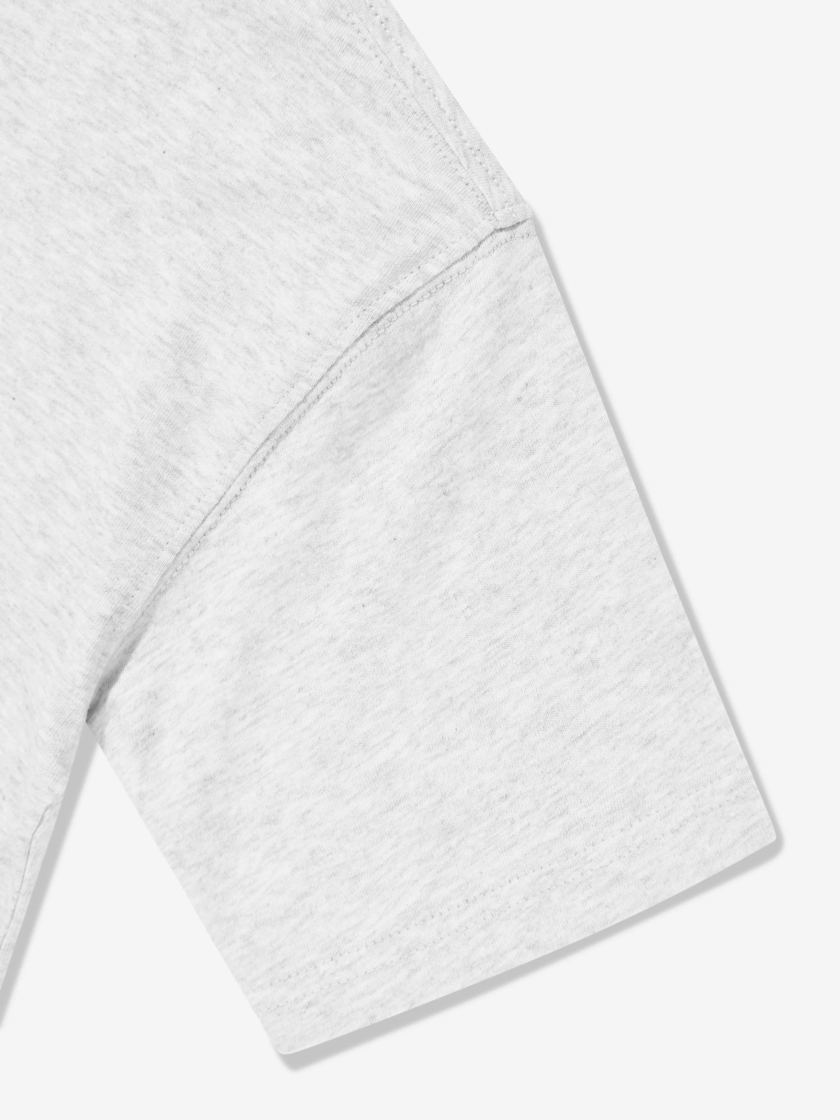New Balance Mädchen T-Shirt mit kleinem Logo in Grau