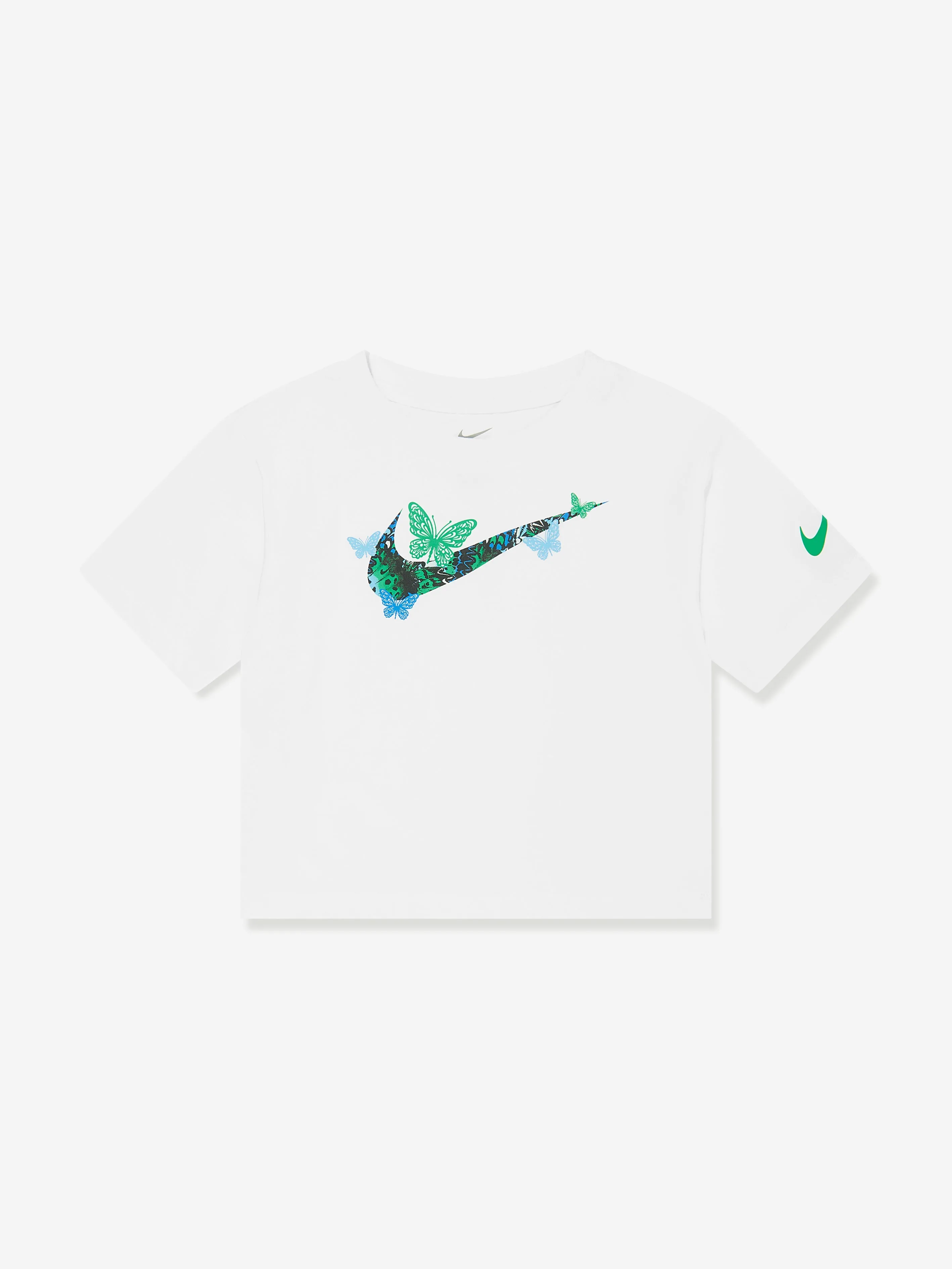 Nike Mädchen Meta Morph Boxiges Grafik T-Shirt in Weiß