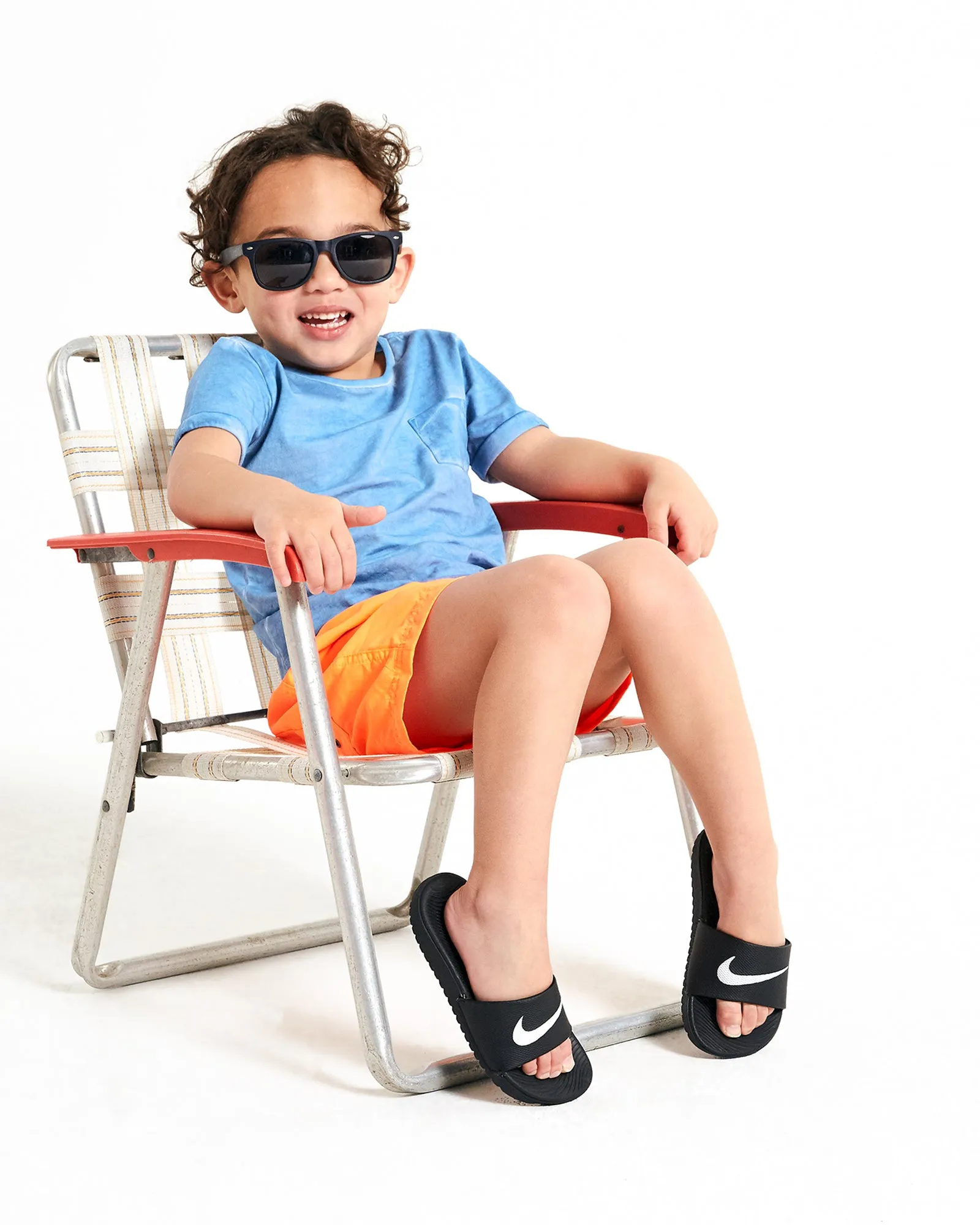 Nike Kids' Shoes Kawa Slides Black/White