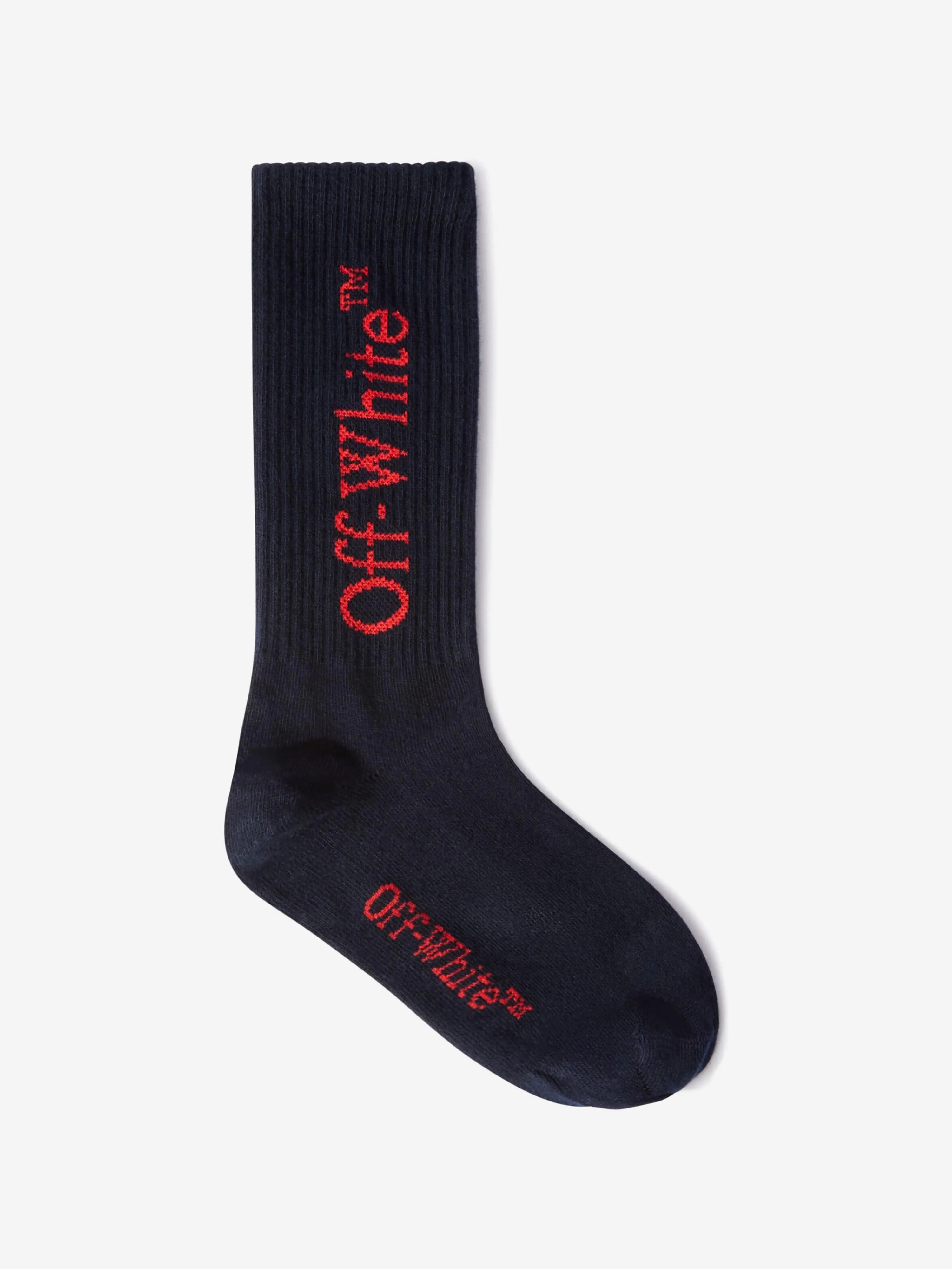 Off-White Kids Socken mit Bookish-Logo in Schwarz