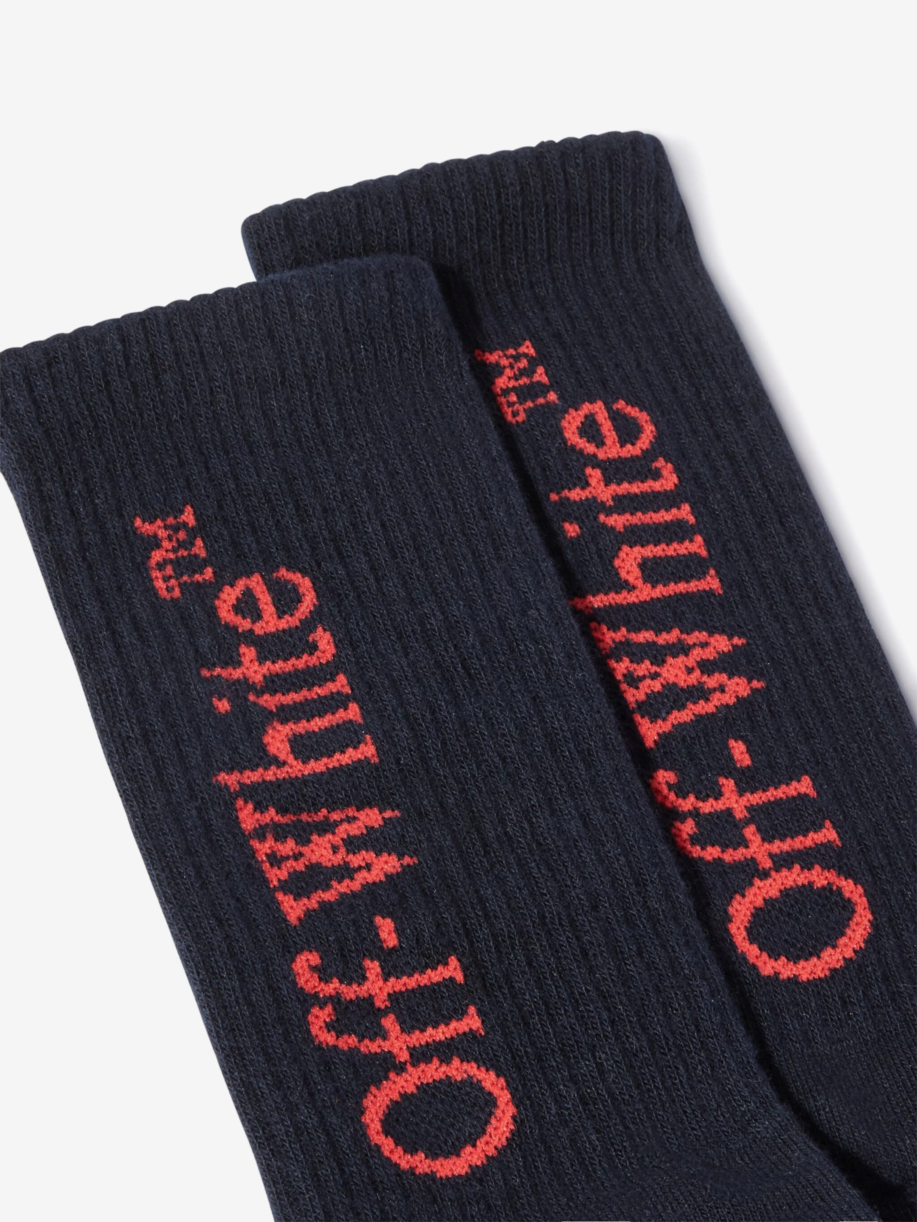 Off-White Kids Socken mit Bookish-Logo in Schwarz