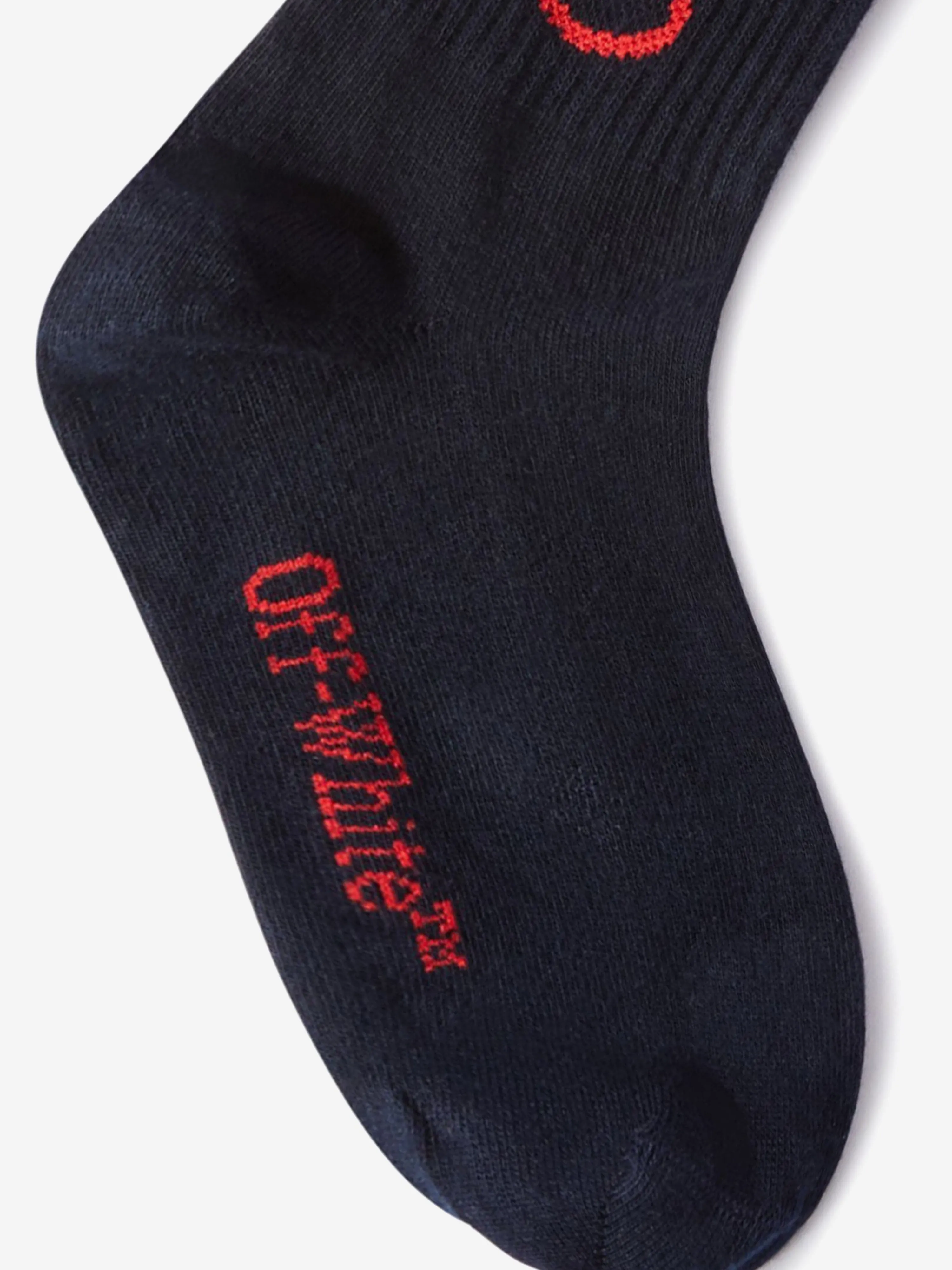 Off-White Kids Socken mit Bookish-Logo in Schwarz