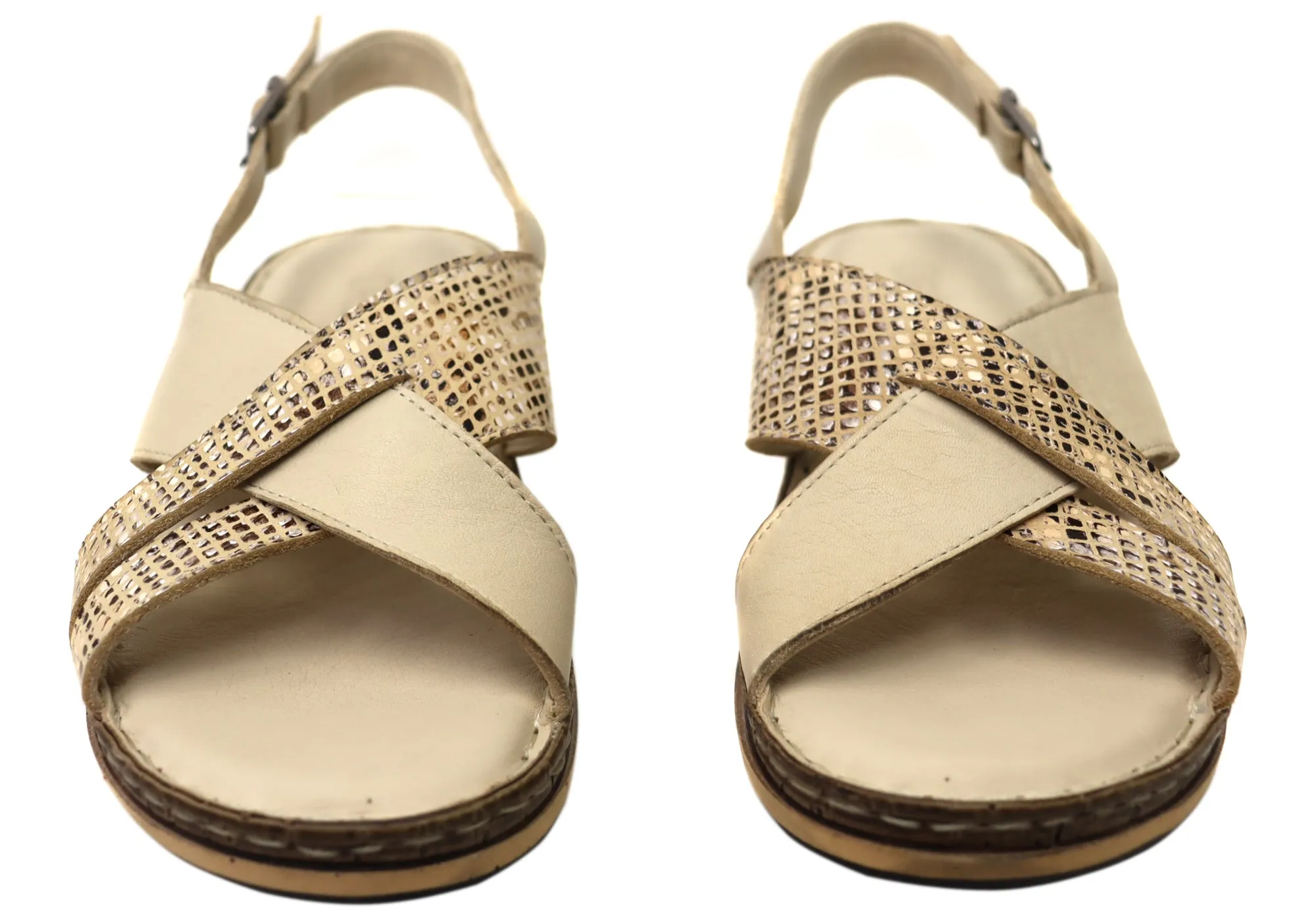 Orizonte Darita Damen Bequeme Europäische Ledersandalen Orizonte Schuhe