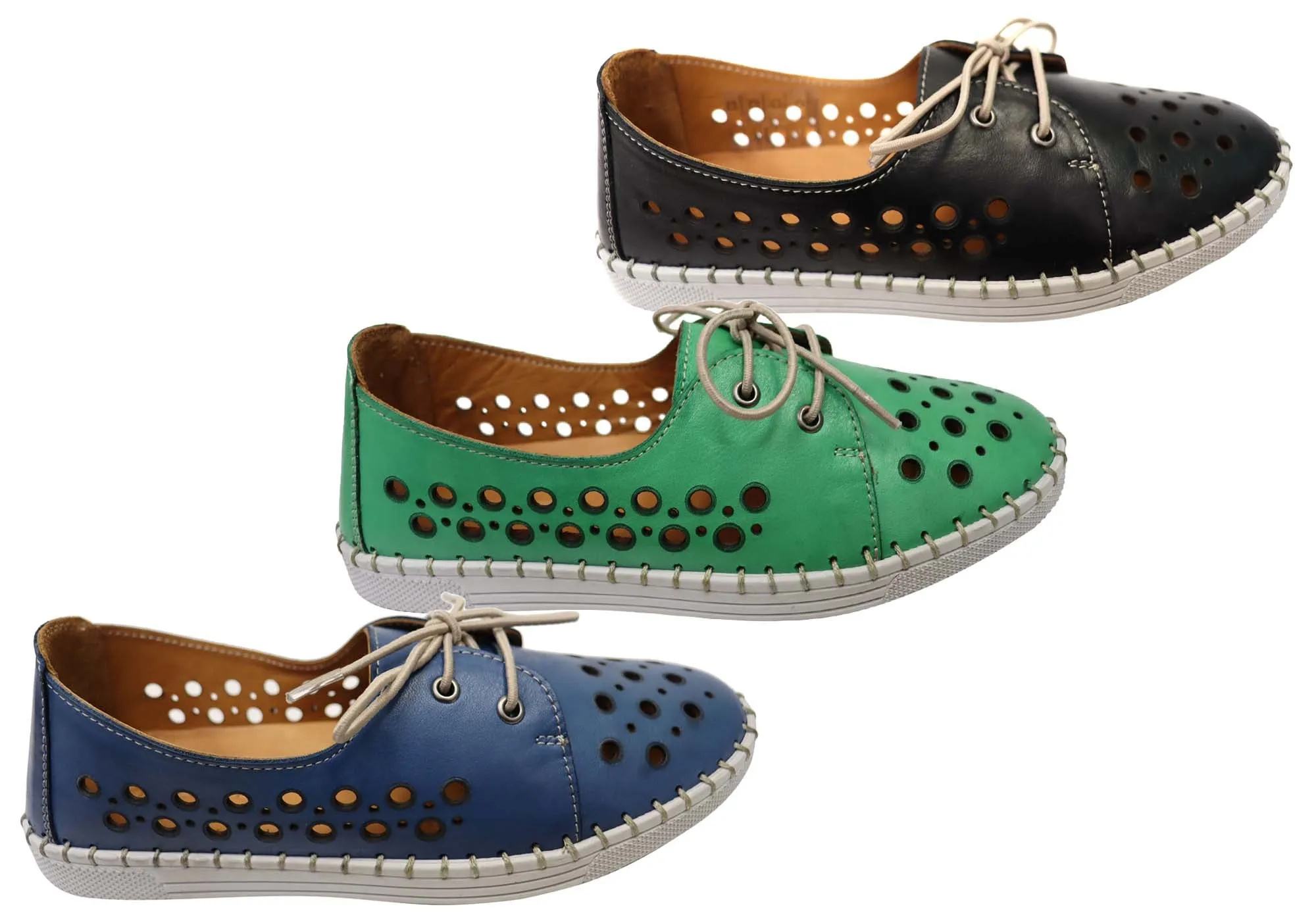 Orizonte Gemma Damen Europäische Bequeme Lederschuhe Orizonte Schuhe