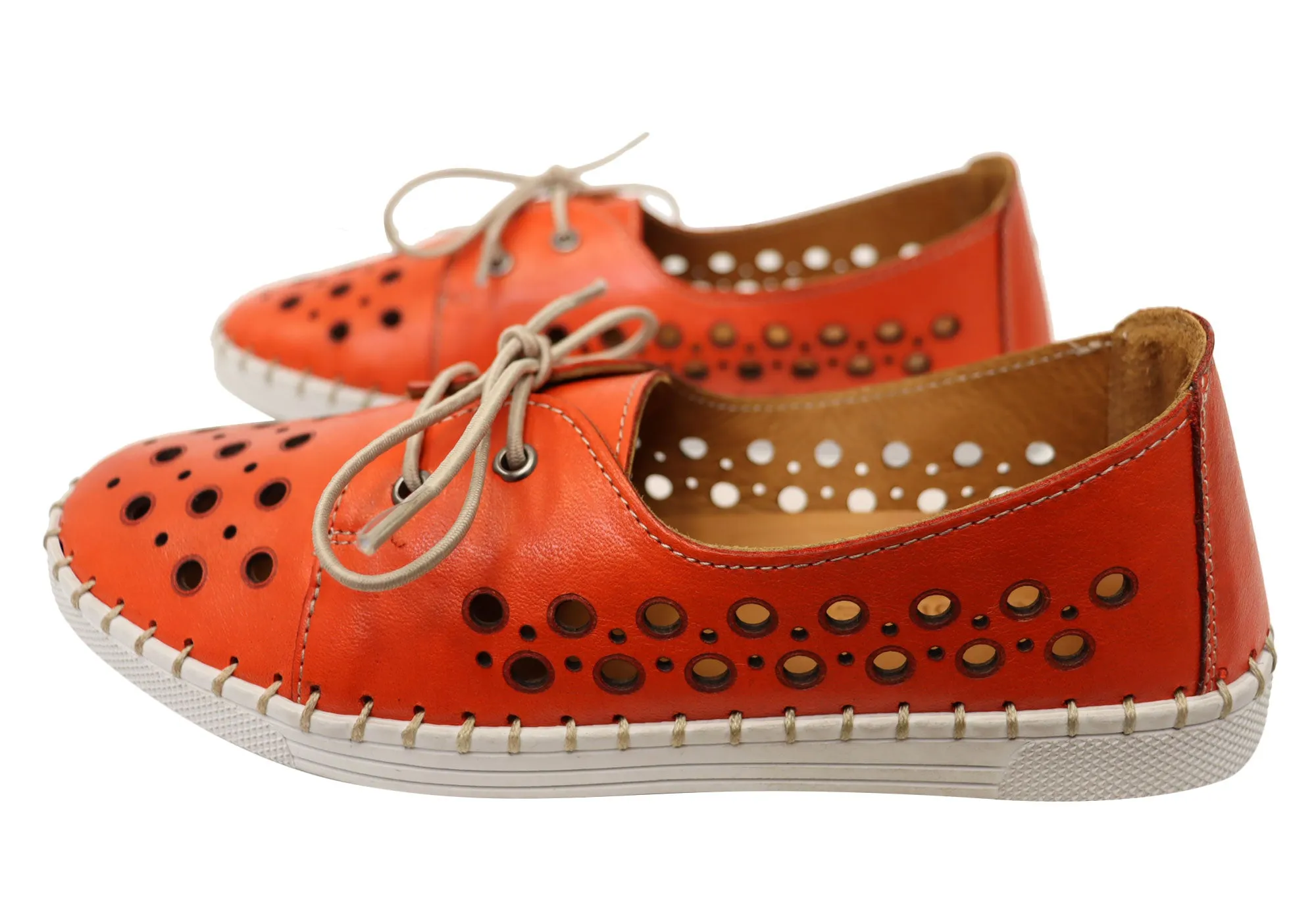 Orizonte Gemma Damen Europäische Bequeme Lederschuhe Orizonte Schuhe